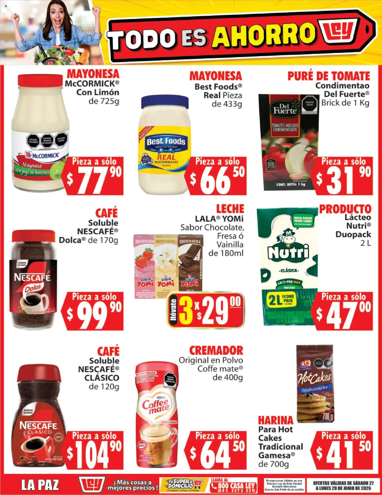 Nuevas ofertas de Casa Ley válidas en toda la República Mexicana desde el 27/06/2026. ¡Encuentra las mejores ofertas en Casa Ley folleto Todo es ahorro! | Página: 2 | Productos: Harina, Tomate, Tomates, Polvo
