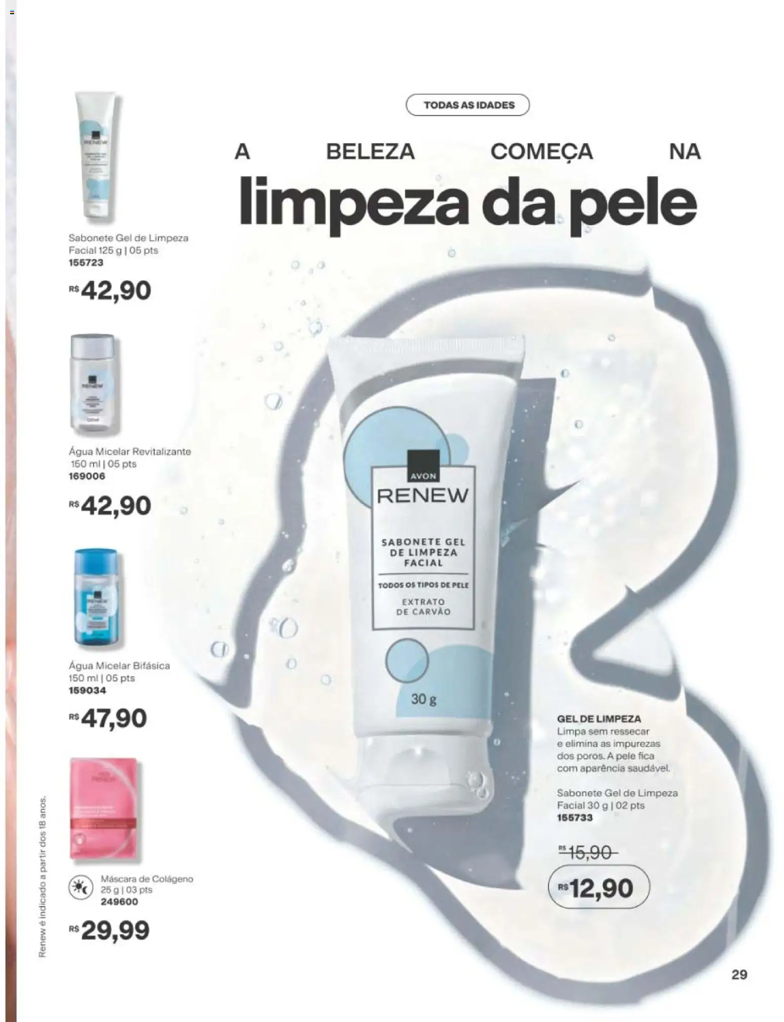 Avon Folheto - válido de 29/06/2026 | Página: 29 | Produtos: Colágeno, Água micelar, Gel de limpeza, Sabonete