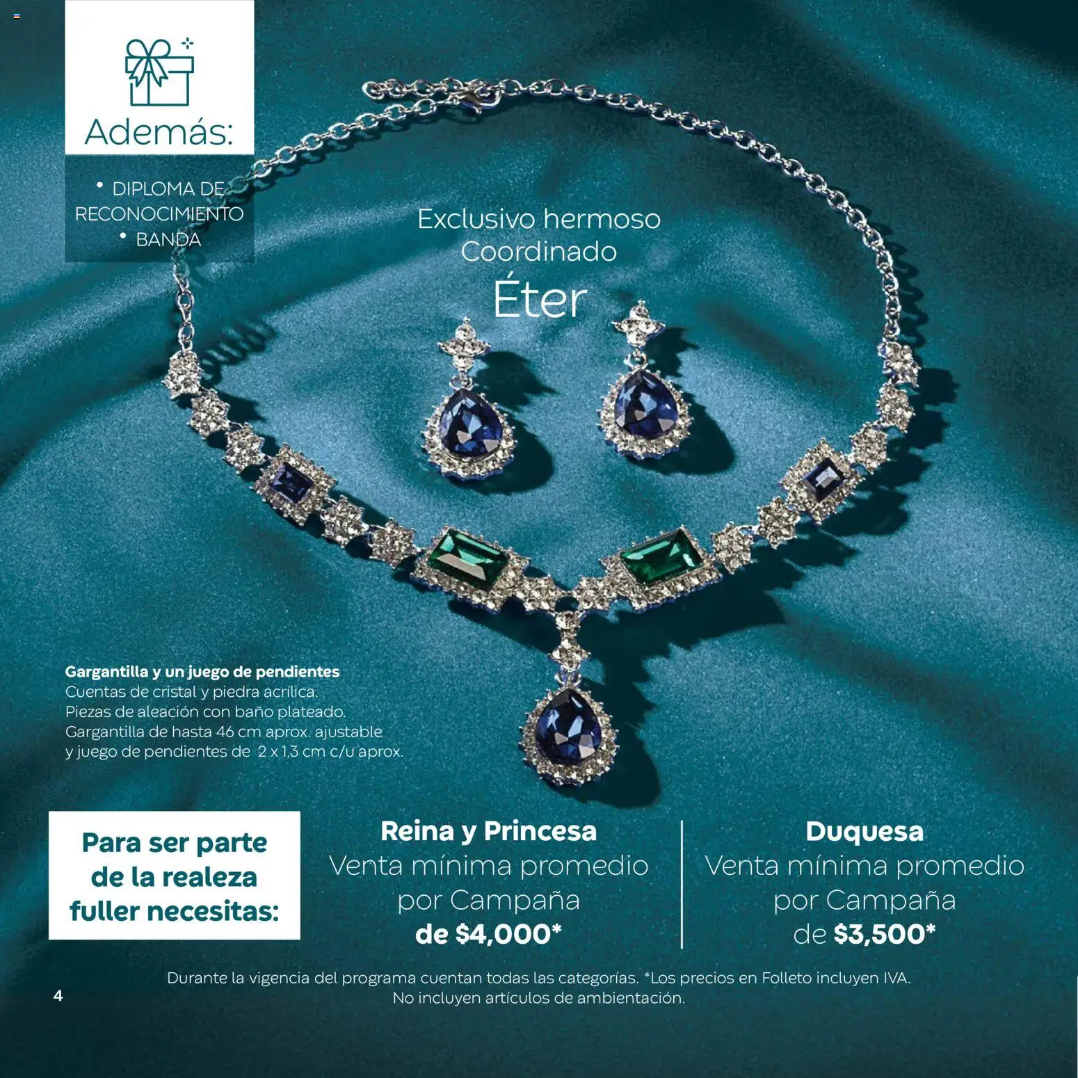 Nuevas ofertas de Fuller válidas en toda la República Mexicana desde el 18.05.2026. ¡Encuentra las mejores ofertas en Fuller catálogo Reina! | Página: 4 | Productos: Juego, Baño, Gargantilla, Pendientes