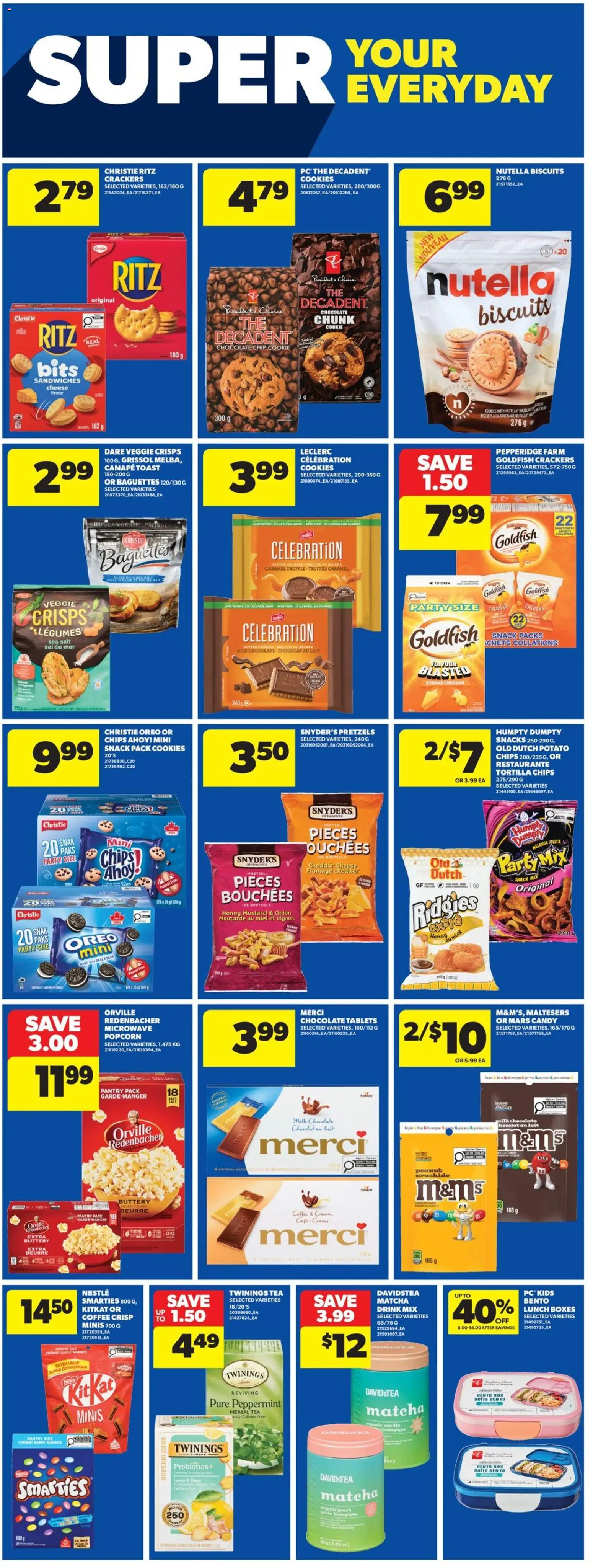 Real Canadian Superstore flyer valid from Aug 6, 2026 | Page: 17 | Products: Crackers, Nutella, Cheddar, Milk