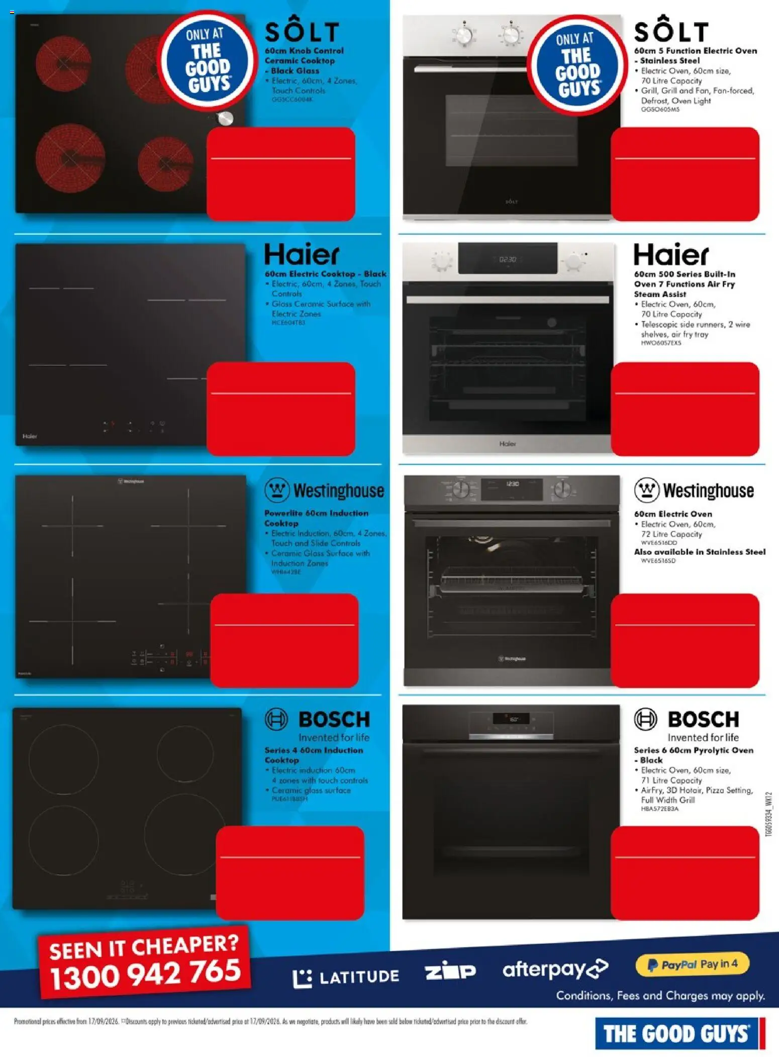 The Good Guys catalogue - valid from 16/09/2026 | Page: 11 | Products: Light, Oven, Cooktop, Grill
