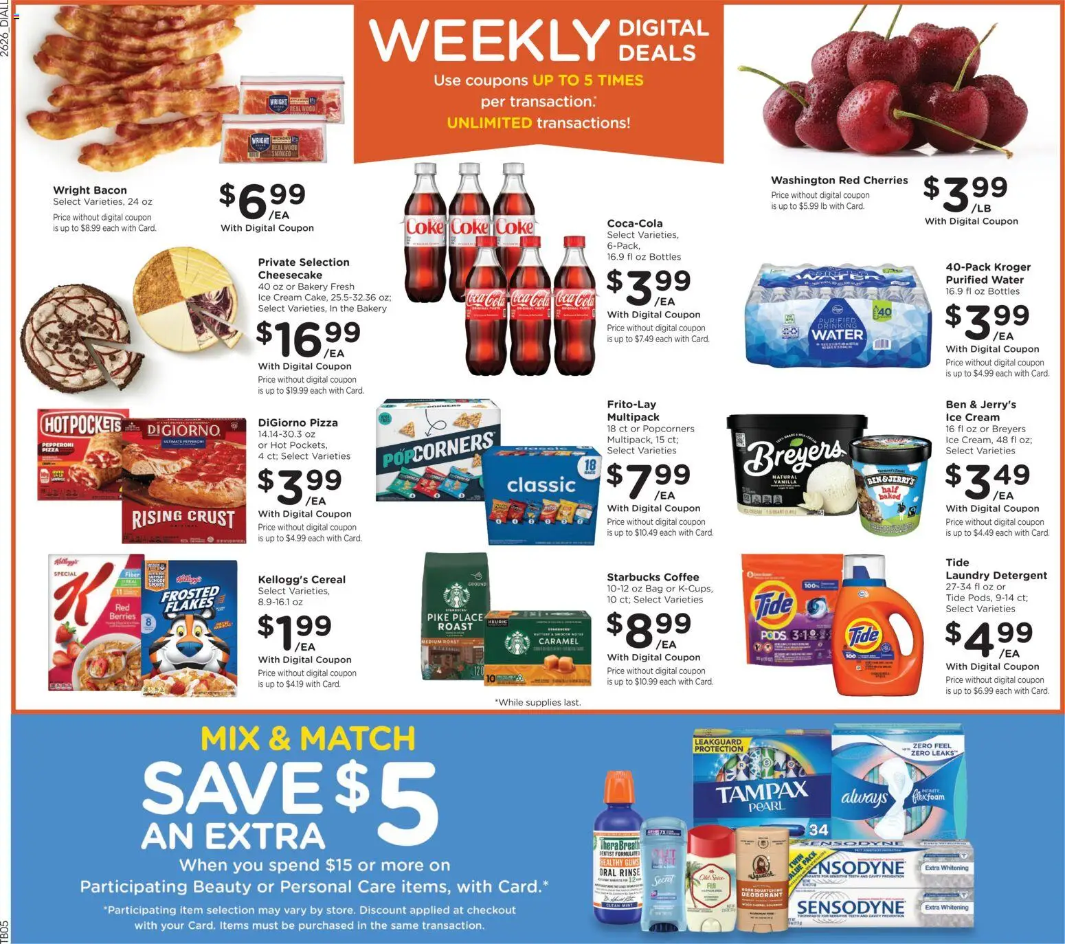 Dillons Weekly Ad - valid from 07/29/2026 | Page: 3 | Products: Berries, Cream, Ice cream, Bag
