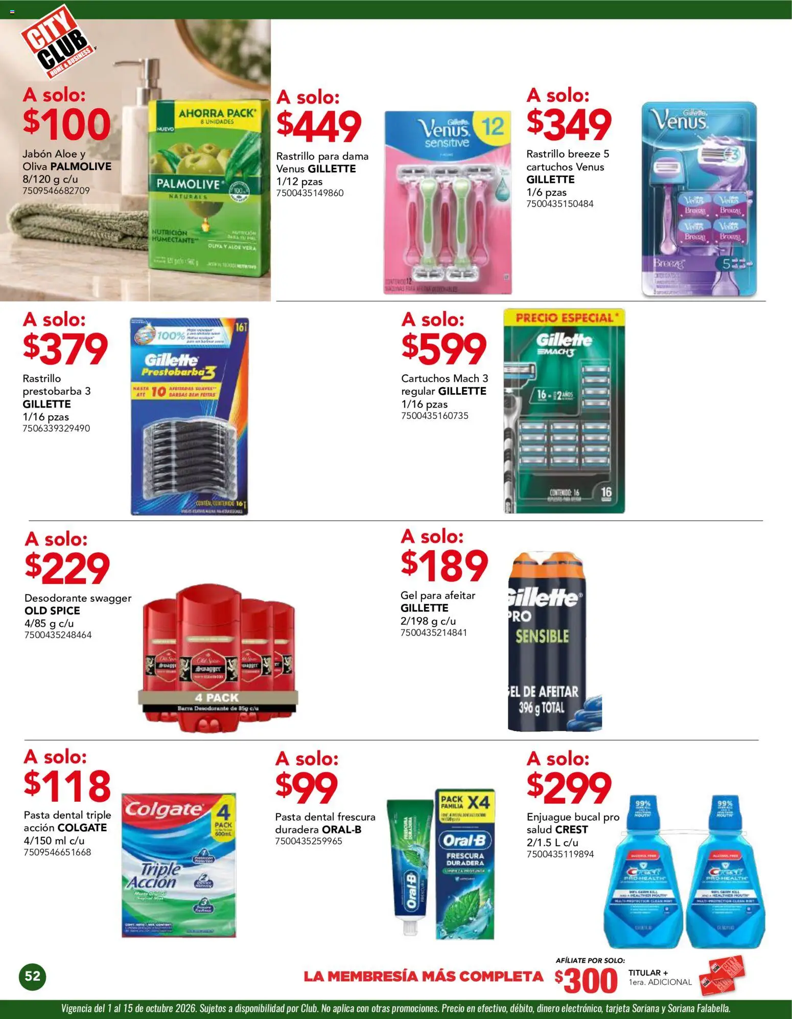 Nuevas ofertas de City Club válidas en toda la República Mexicana desde el 01/10/2026. ¡Encuentra las mejores ofertas en City Club catálogo! | Página: 52