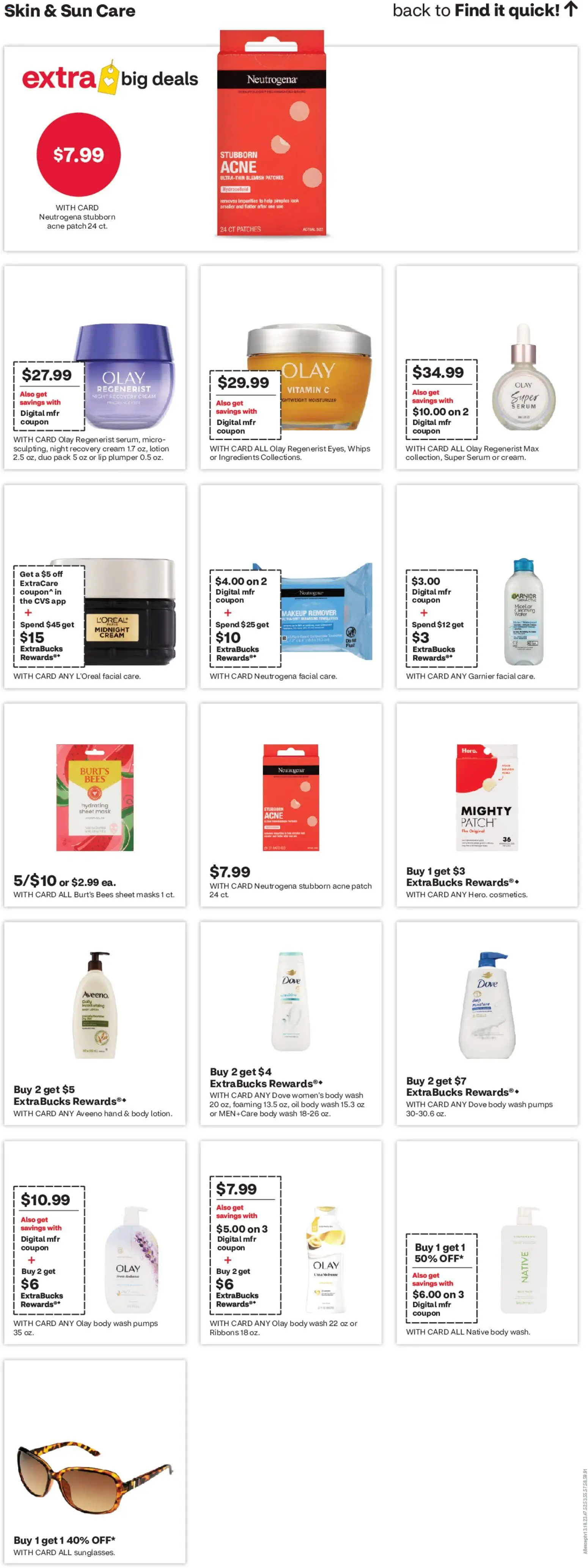 CVS Pharmacy Weekly Ad - valid from 08/30/2026 | Page: 11 | Products: Makeup Remover, Sheet Mask, Cream, Sheet