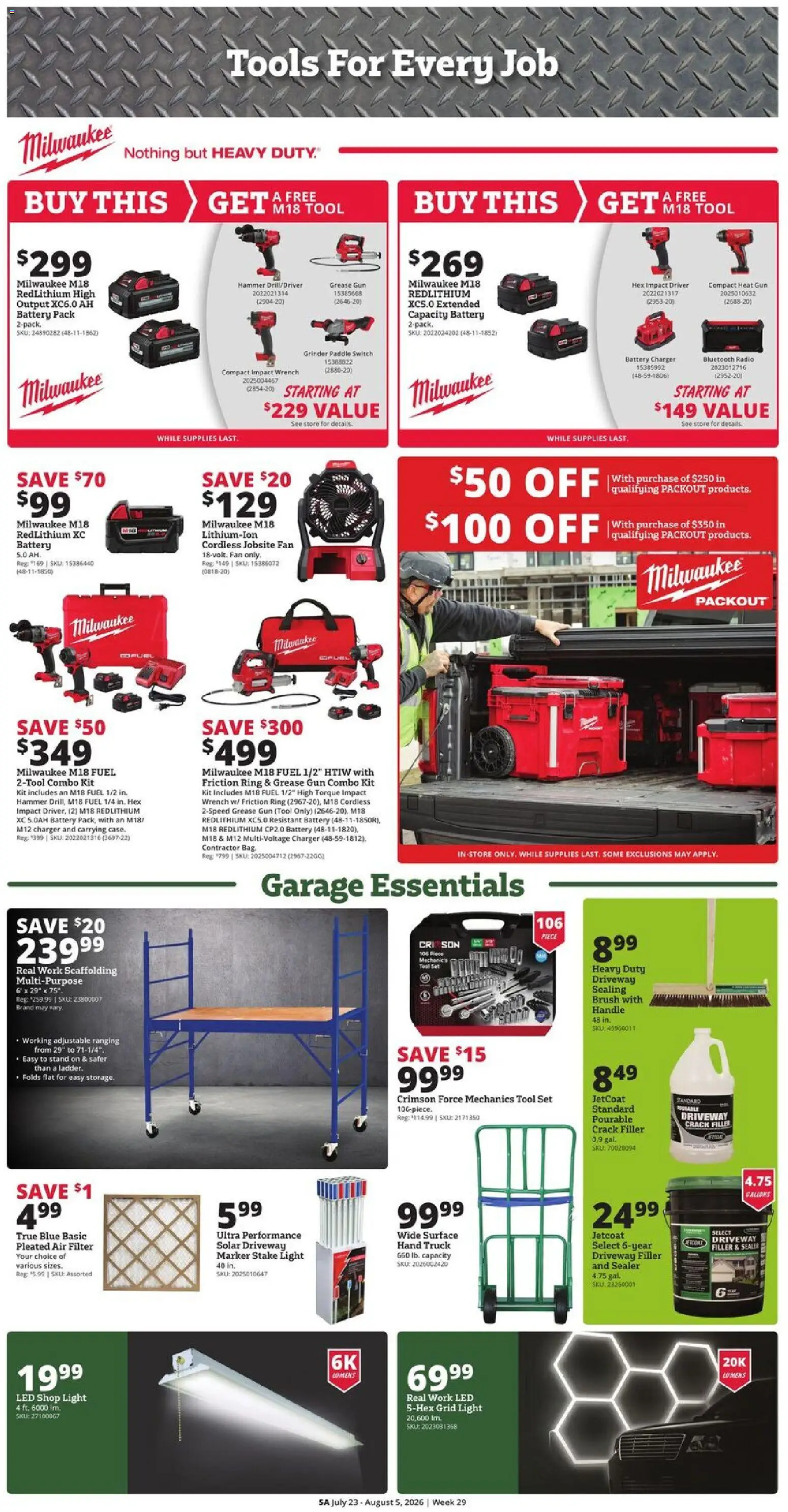 Rural King Weekly Ad - valid from 07/23/2026 | Page: 7 | Products: Wrench, Switch, Charger, Grinder