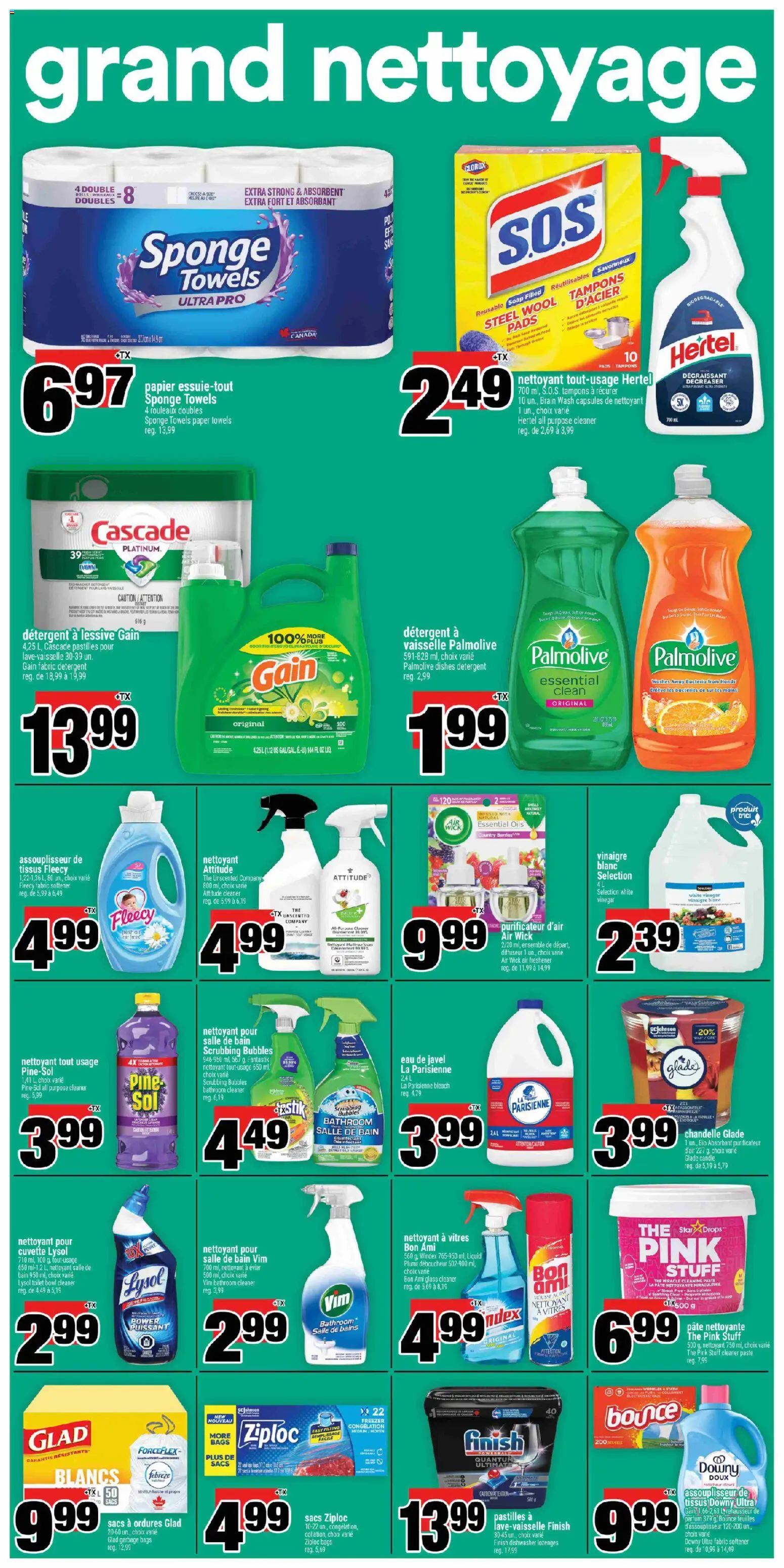 Super C flyer valid from Jun 25, 2026 | Page: 9 | Products: Dishwasher, Sponge, Fabric softener, Detergent