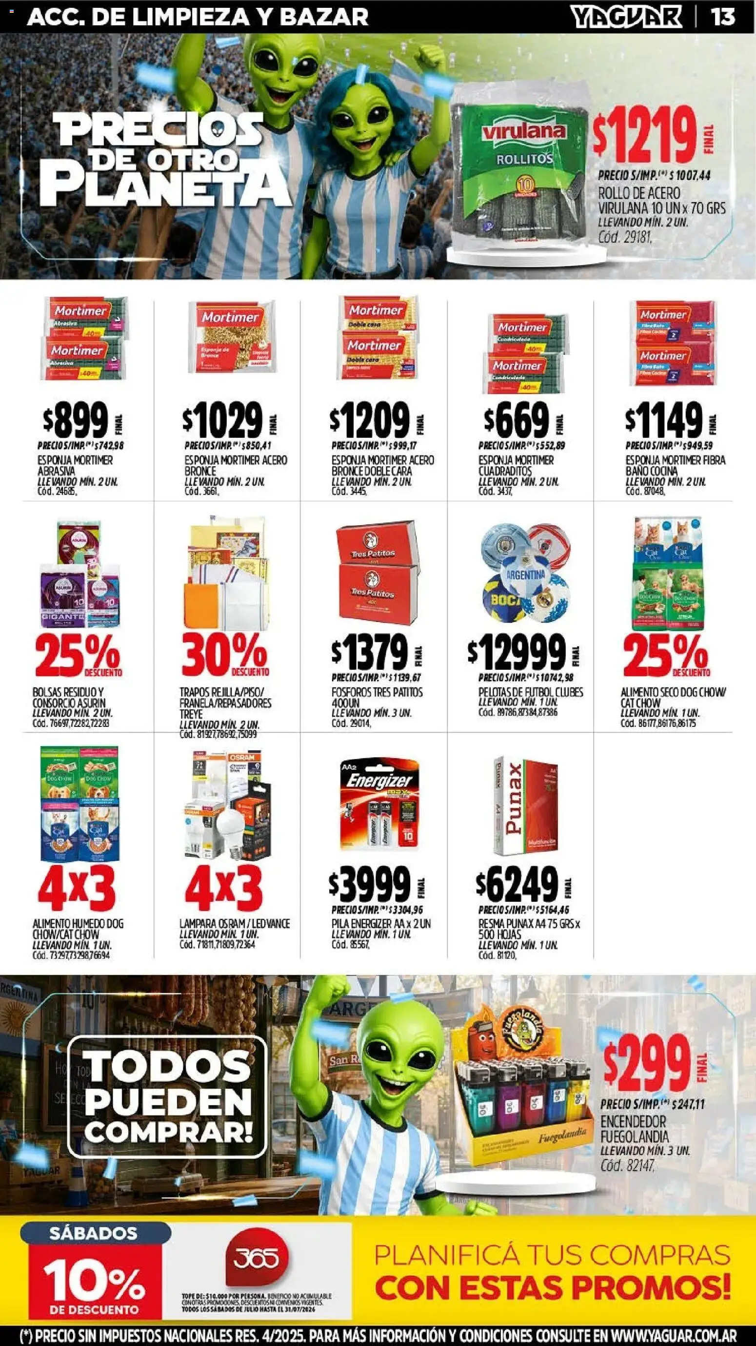 Yaguar - Oferta Semanal Mar del Plata │ válido desde el 06/07/2026 | Página: 14 | Productos: Fósforos, Pila, Cocina, Baño