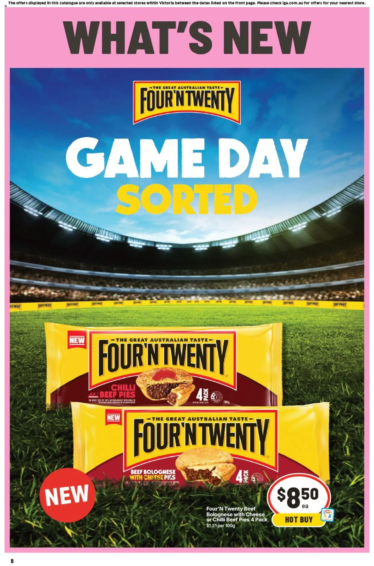 IGA catalogue - valid from 19/08/2026 | Page: 9 | Products: Cheese, Chilli, Pies, Game