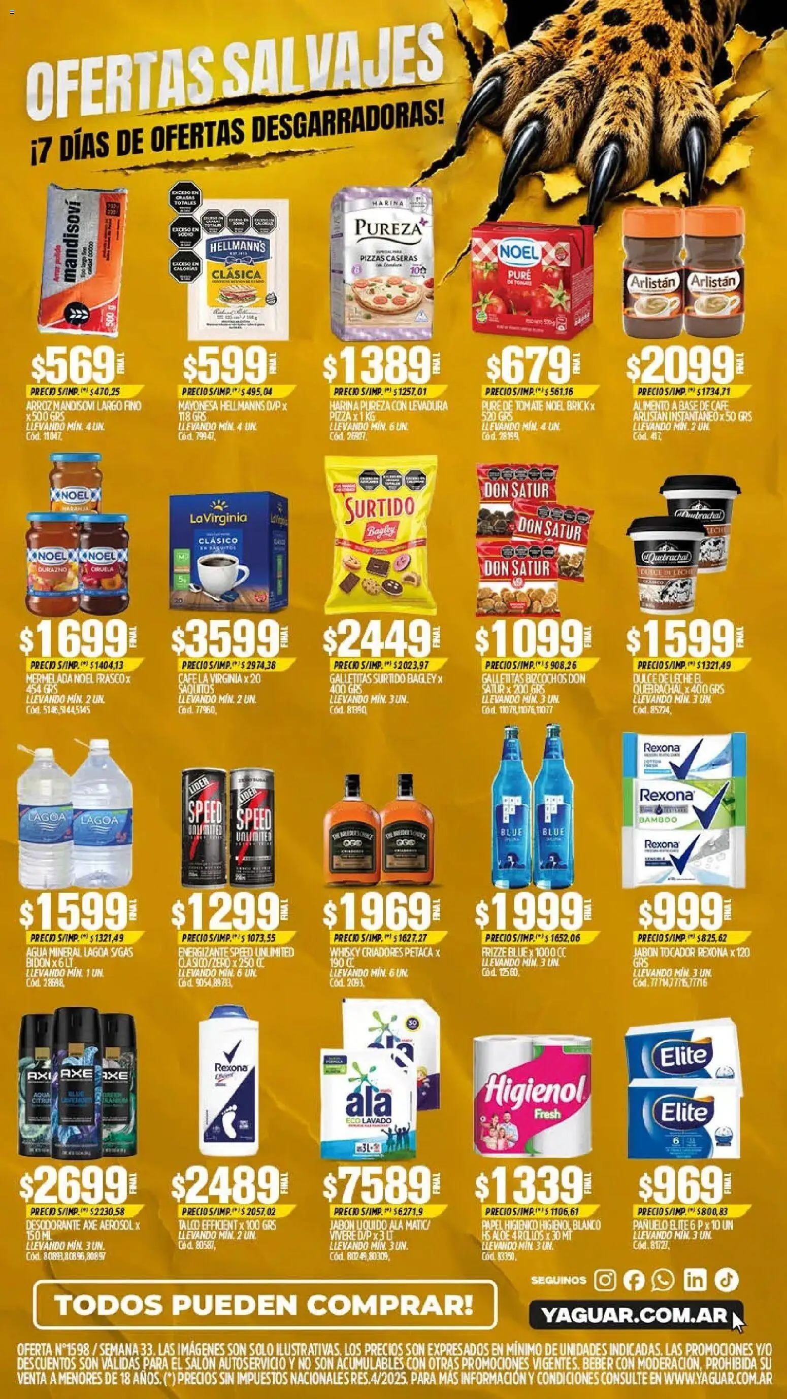 Yaguar - Oferta Semanal Córdoba │ válido desde el 10/08/2026 | Página: 2 | Productos: Dulce, Jabón, Pure de Tomate, Puré