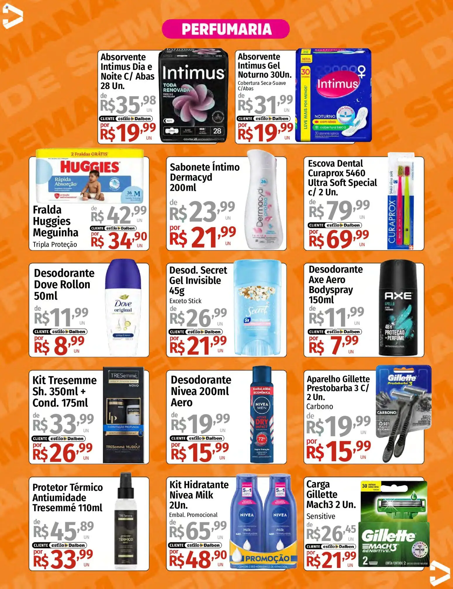 Supermercado Dalben Folheto - válido de 31/07/2026 | Página: 13 | Produtos: Perfume, Desodorante, Sabonete, Fraldas