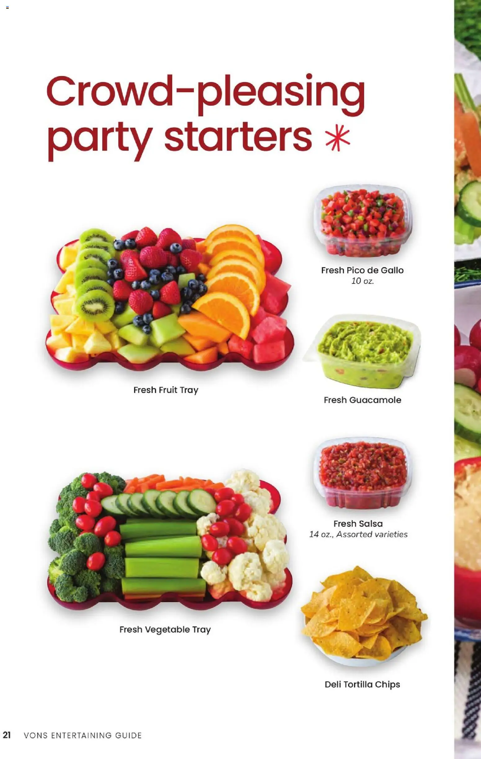 Vons Entertaining Guide - valid from 10/01/2025 | Page: 22 | Products: Guacamole, Chips, Fruit, Tortilla chips