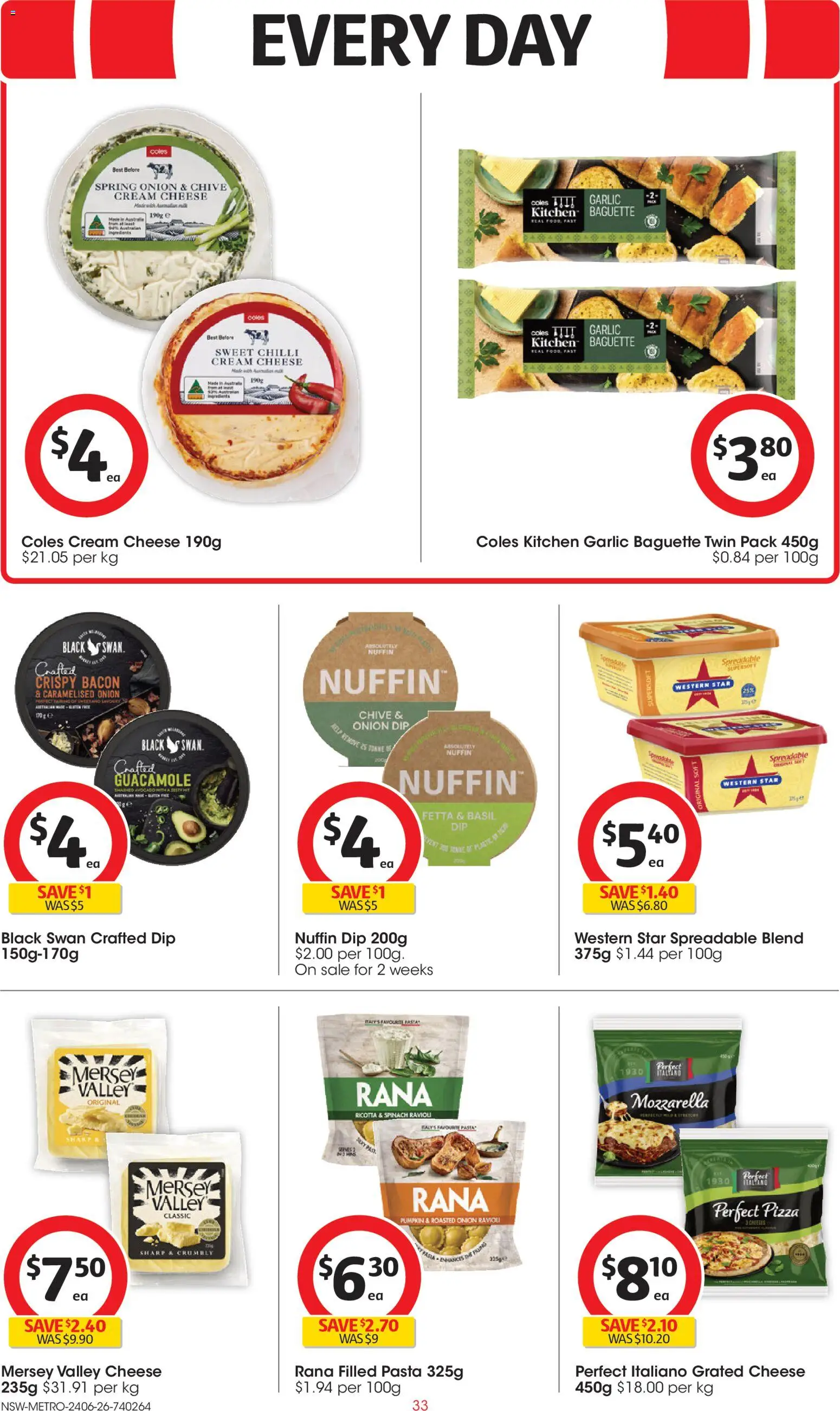 Coles catalogue - valid from 24/06/2026 | Page: 33 | Products: Cheese, Pasta, Cream, Chilli