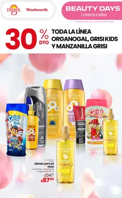 Vista previa de Del Sol y Woolworth katalog Beauty Days, nuevo folleto de la tienda, válido en México a partir del 13/08/2026
