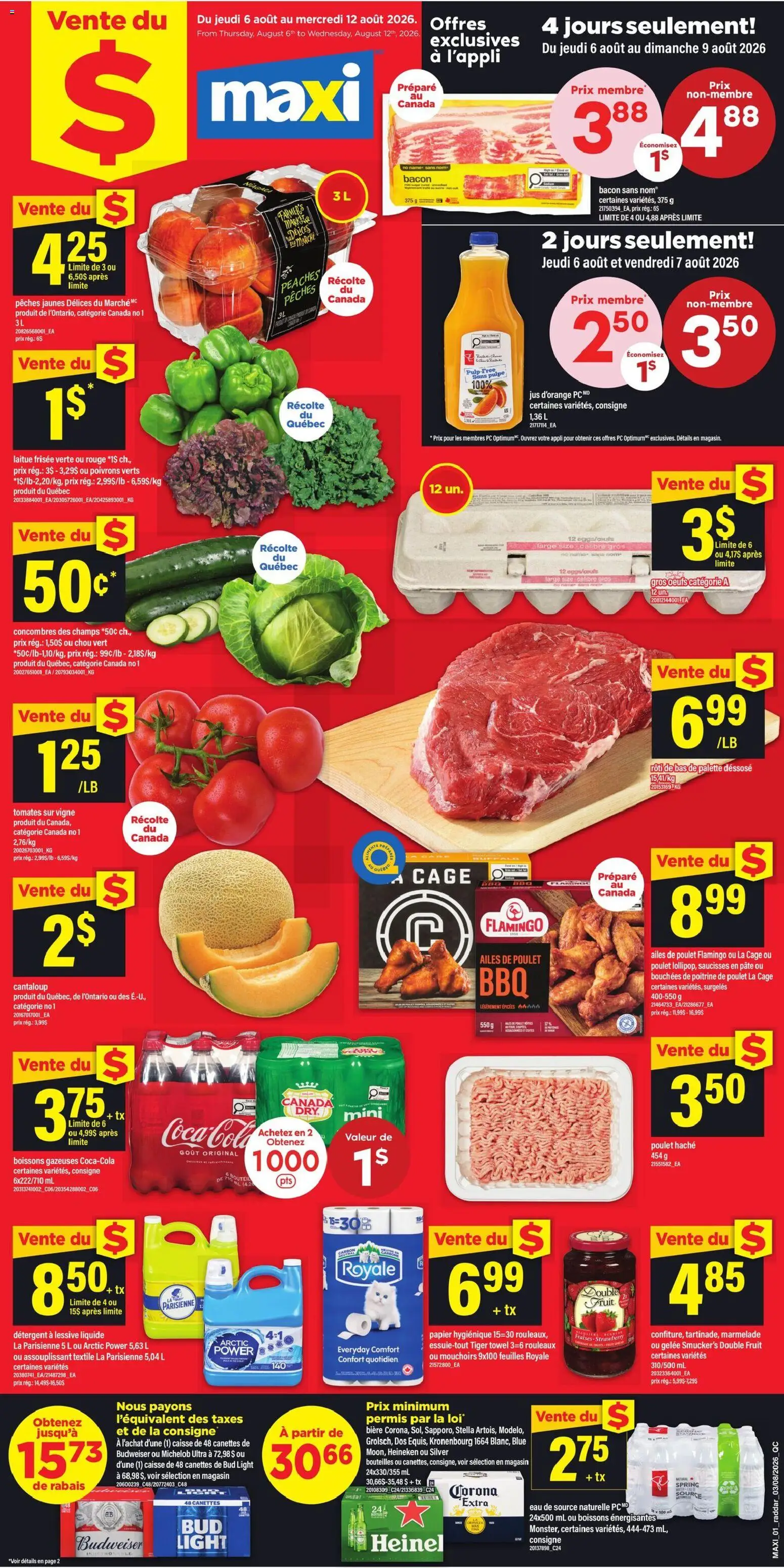 Maxi flyer valid from Aug 6, 2026 | Page: 1