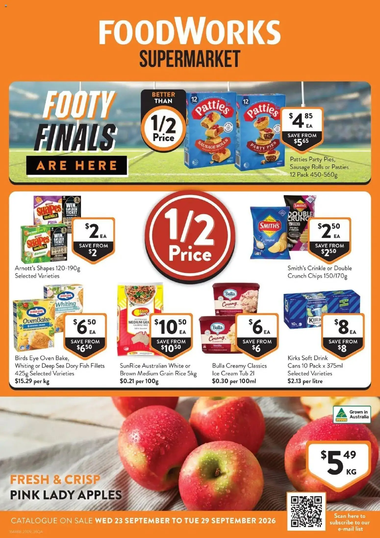 Foodworks catalogue Craignish - 23/09/2026 > weekly / monthly specials | Page: 1 | Products: Pizza, Rice, Ice cream, Oven