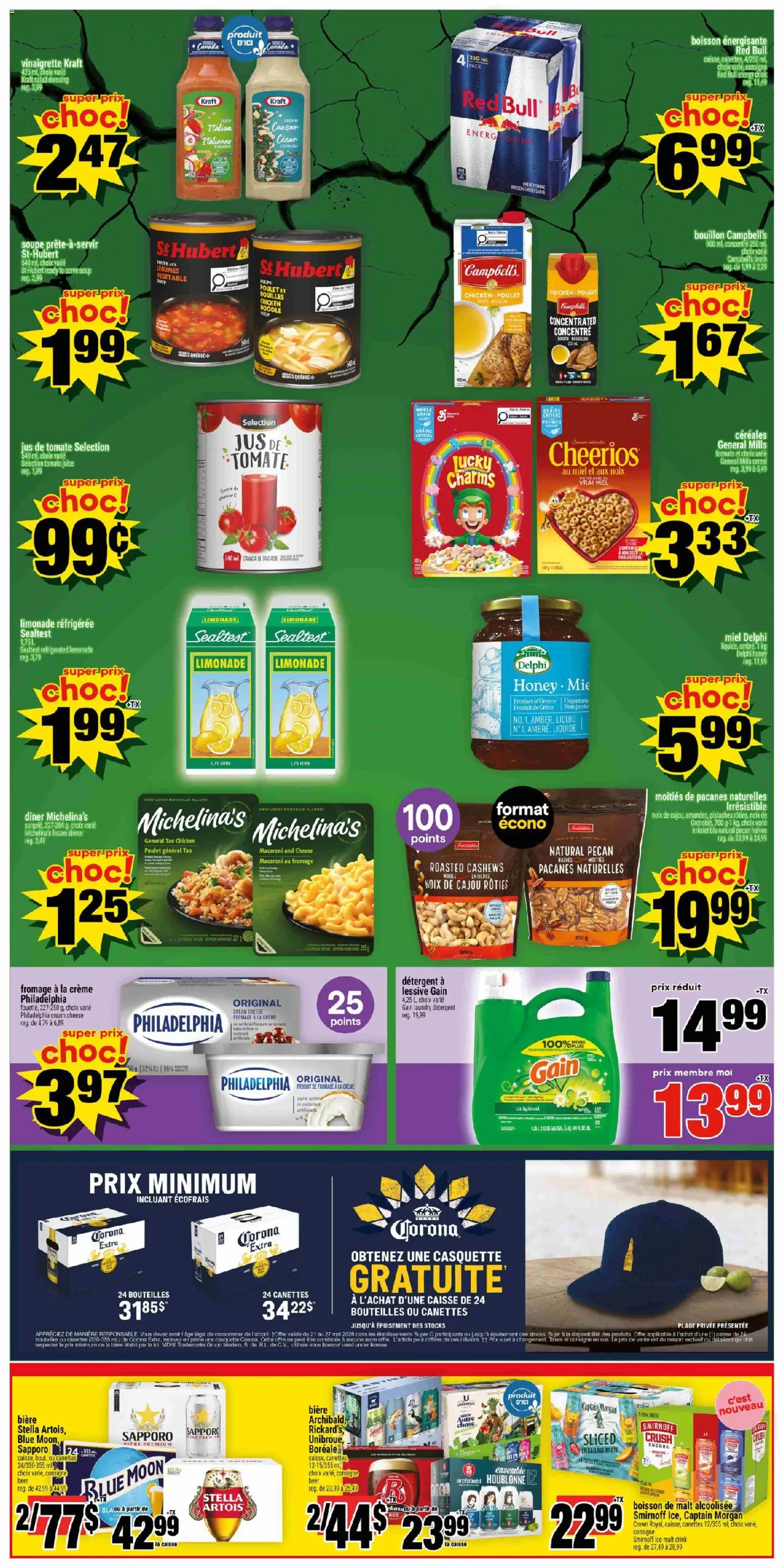 Super C flyer valid from 21.05.2026 | Page: 3 | Products: Salad, Juice, Beer, Chicken