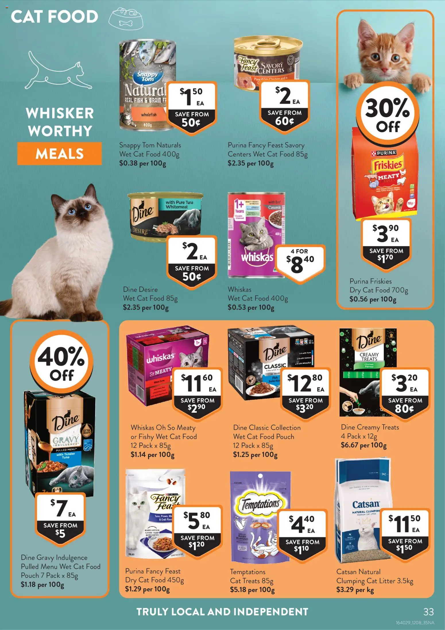 Foodworks catalogue - valid from 12/08/2026 | Page: 33 | Products: Cat litter, Chicken, Meat, Tuna