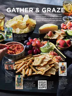 Preview of Red Rock Deli Caramelised Onion & Cheddar Gourmet Crackers 130g, Oven-baked for crunch, Red Rock Deli Caramelised Onion & Cheddar Gourmet Crackers 130g are a must for all your favourite dips and cheeses. - valid from 01/10/2026 | Page: 47