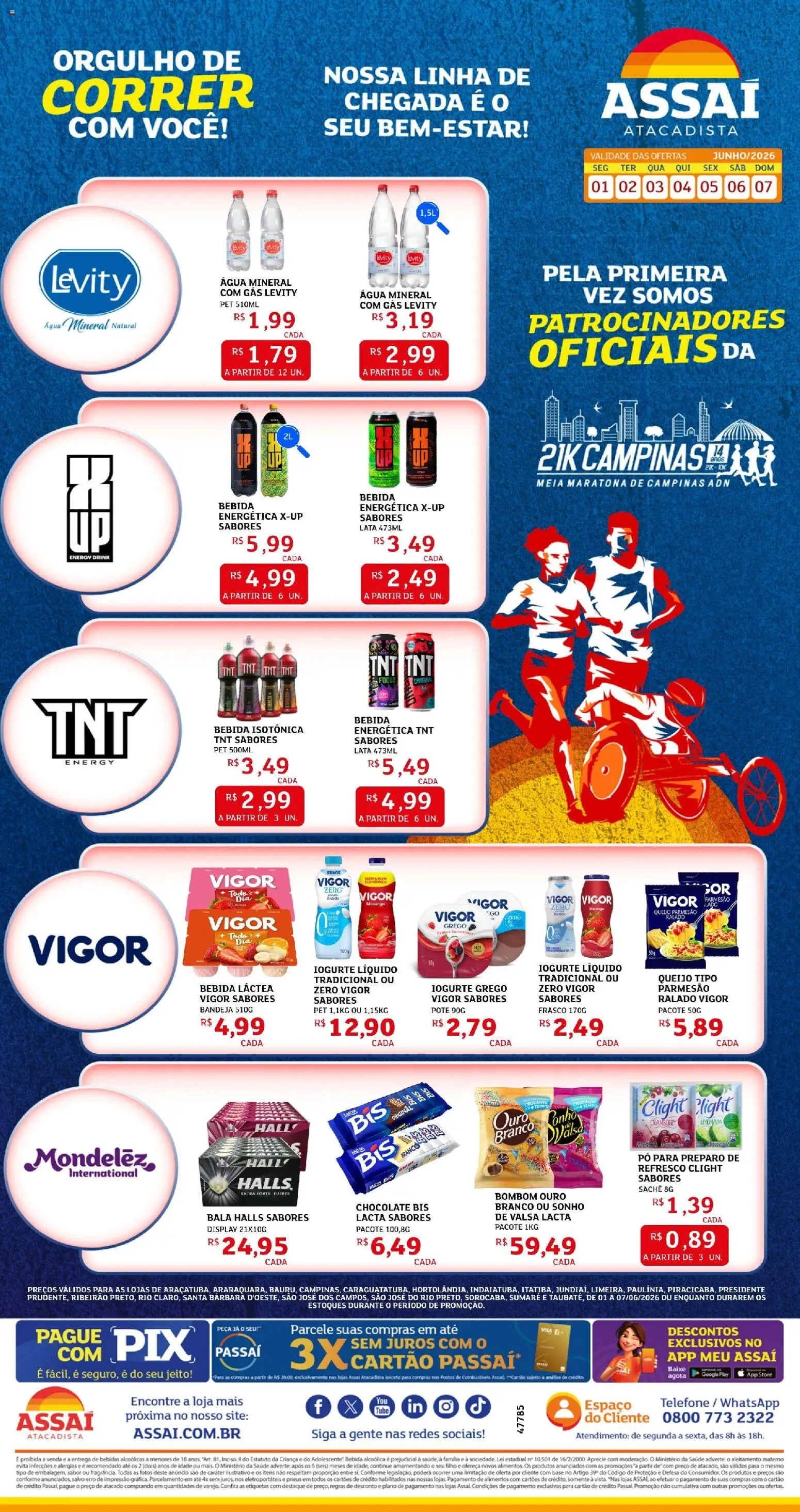 Assaí Atacadista Folheto - válido de 02.06.2026 | Página: 1 | Produtos: Refresco, Pneus, Parmesão, Base