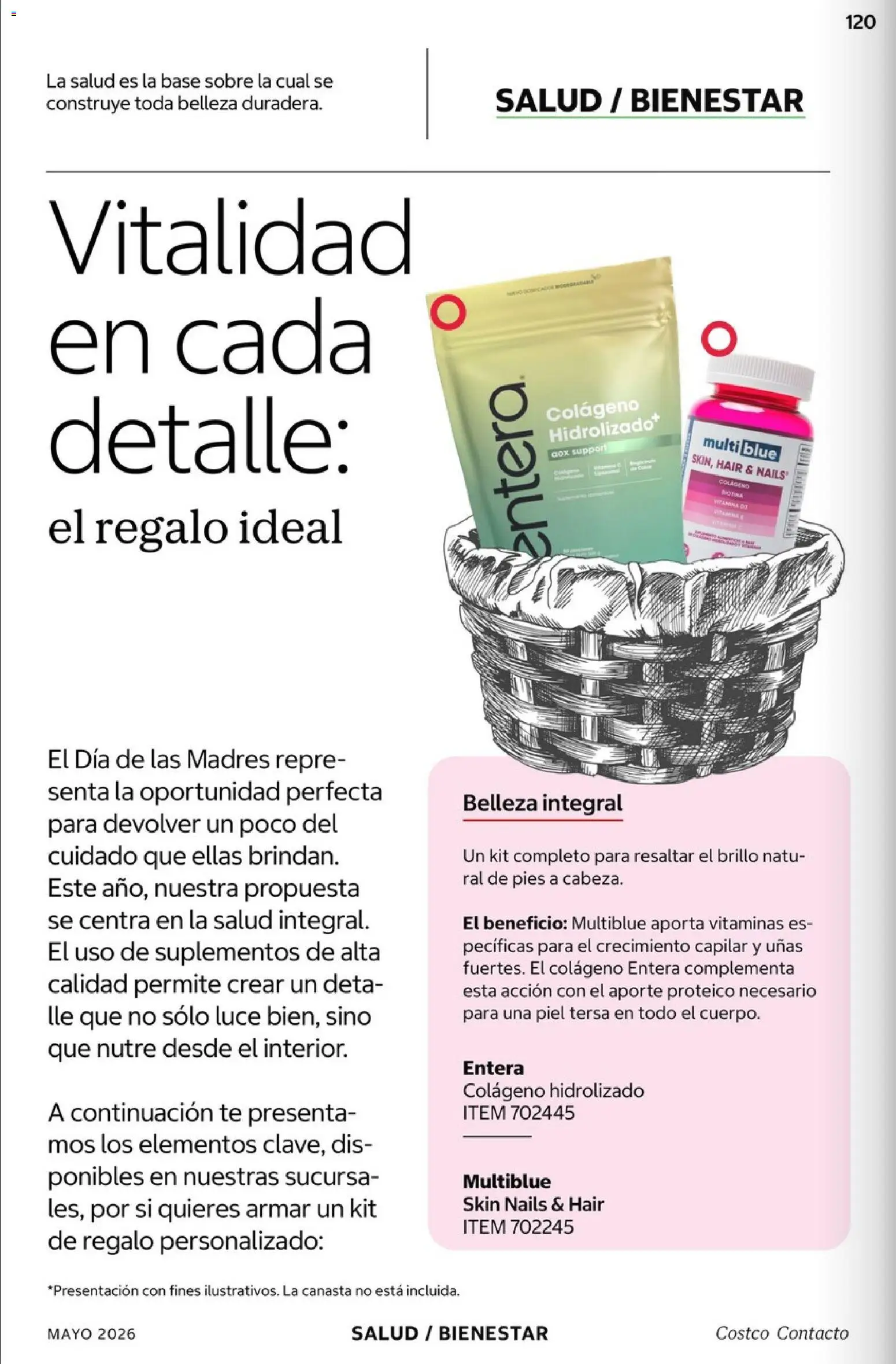 Nuevas ofertas de Costco válidas en toda la República Mexicana desde el 01.05.2026. ¡Encuentra las mejores ofertas en Costco Revista Mayo 2026! | Página: 120 | Productos: Brillo, Vitaminas, Té, Sobre