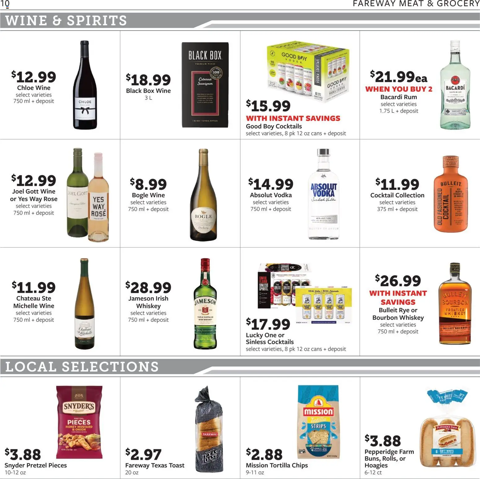 Fareway Weekly Ad - valid from 08/10/2026 | Page: 10 | Products: Jameson, Absolut vodka, Mustard, Vodka