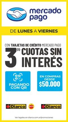 Vista previa Diarco - Cuotas Mercado Pago válido desde el 04.05.2026