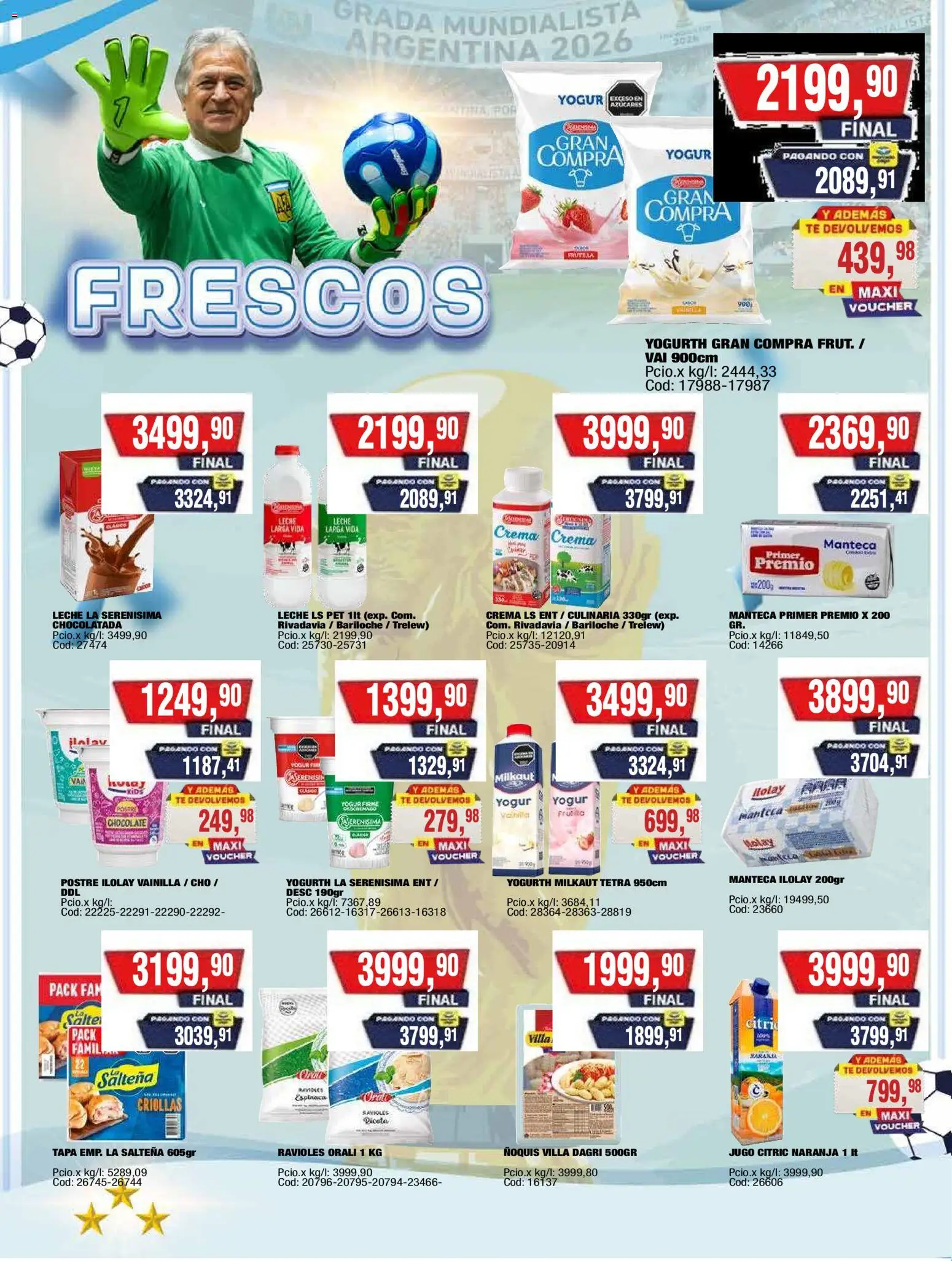 Maxiconsumo ofertas │ válido desde el 20/07/2026 | Página: 18 | Productos: Leche, Manteca, Chocolatada, Espinaca