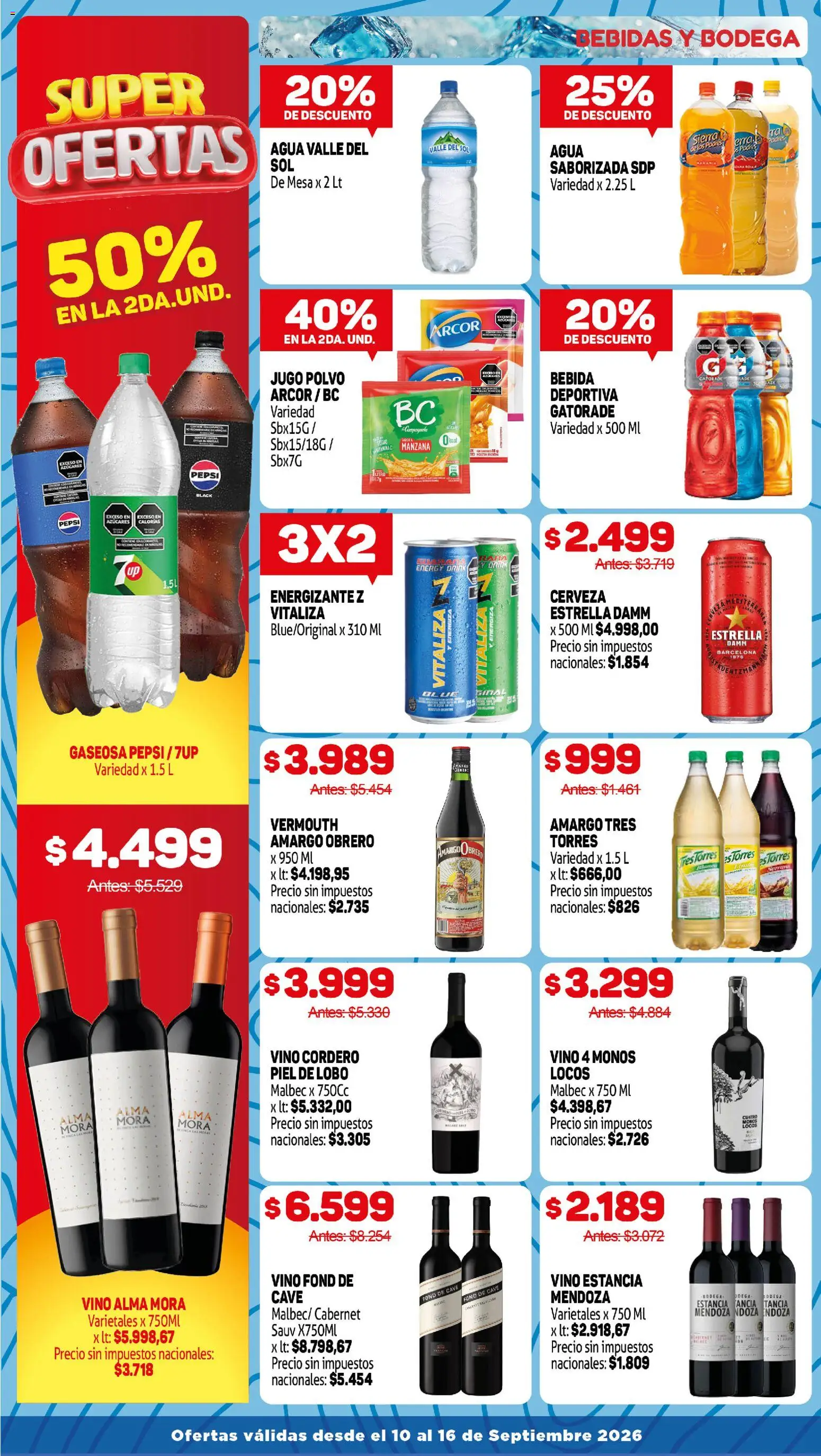 Makro Ofertas │ válido desde el 10/09/2026 | Página: 11 | Productos: Pepsi, Cordero, Gaseosa, Sierra