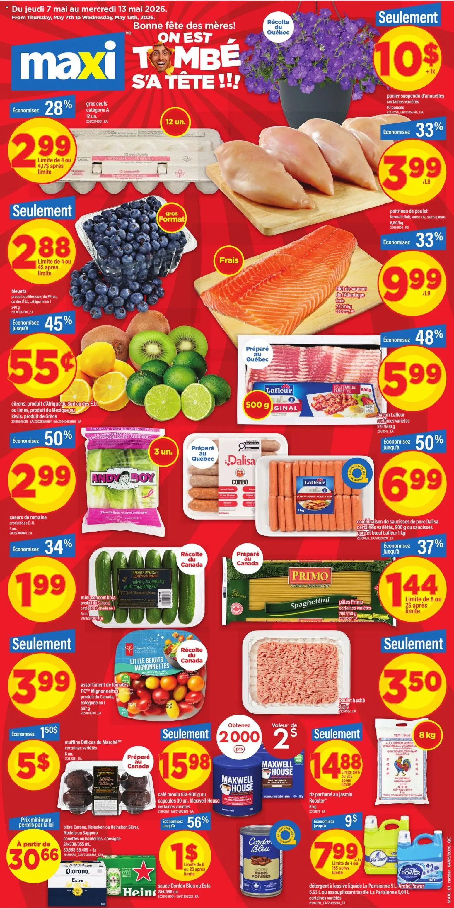 Maxi flyer valid from 07.05.2026 | Page: 1 | Products: Cucumbers, Detergent, Chocolate