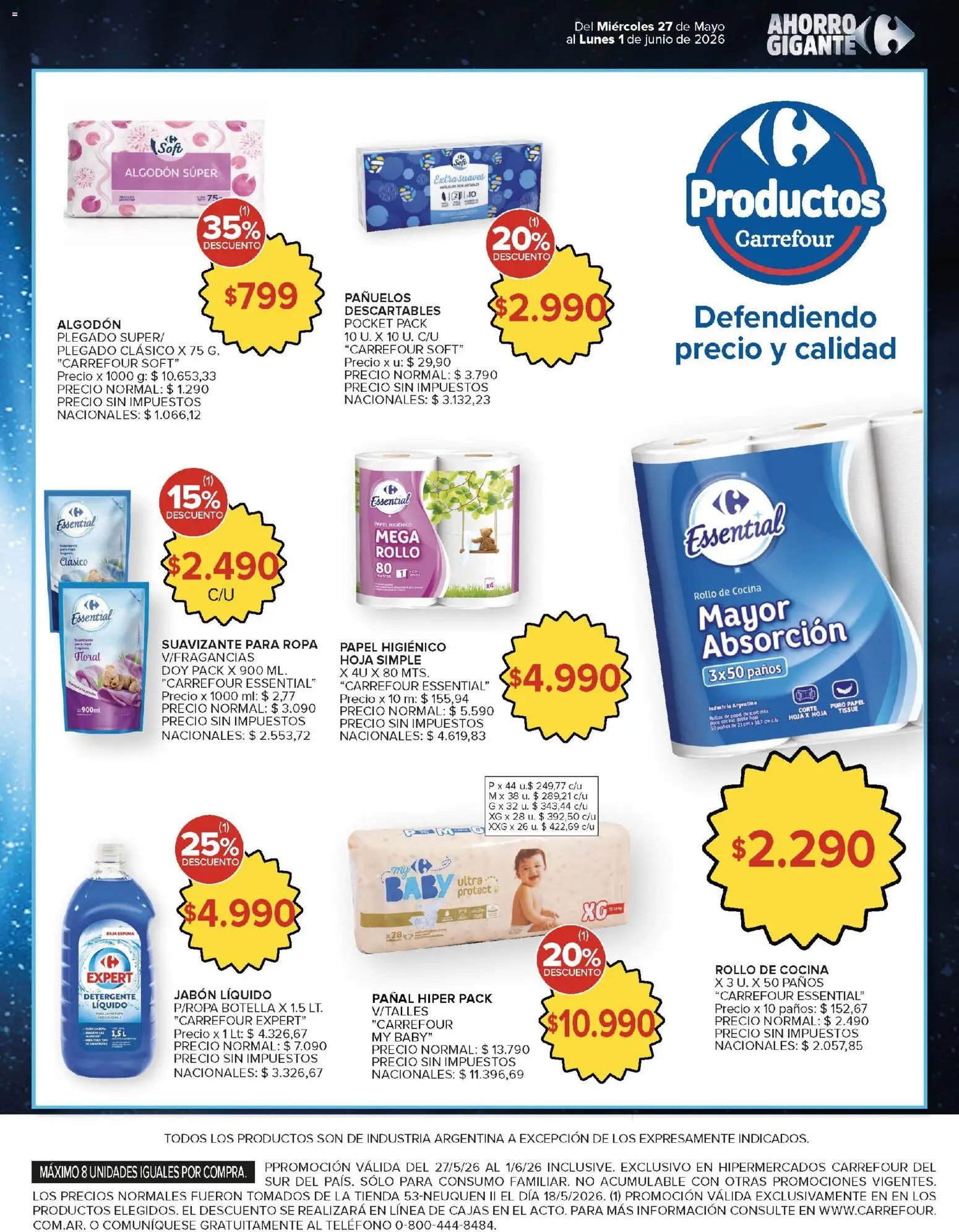 Carrefour ofertas │ válido desde el 27.05.2026 | Página: 20 | Productos: Botella, Jabón líquido, Ropa, Suavizante