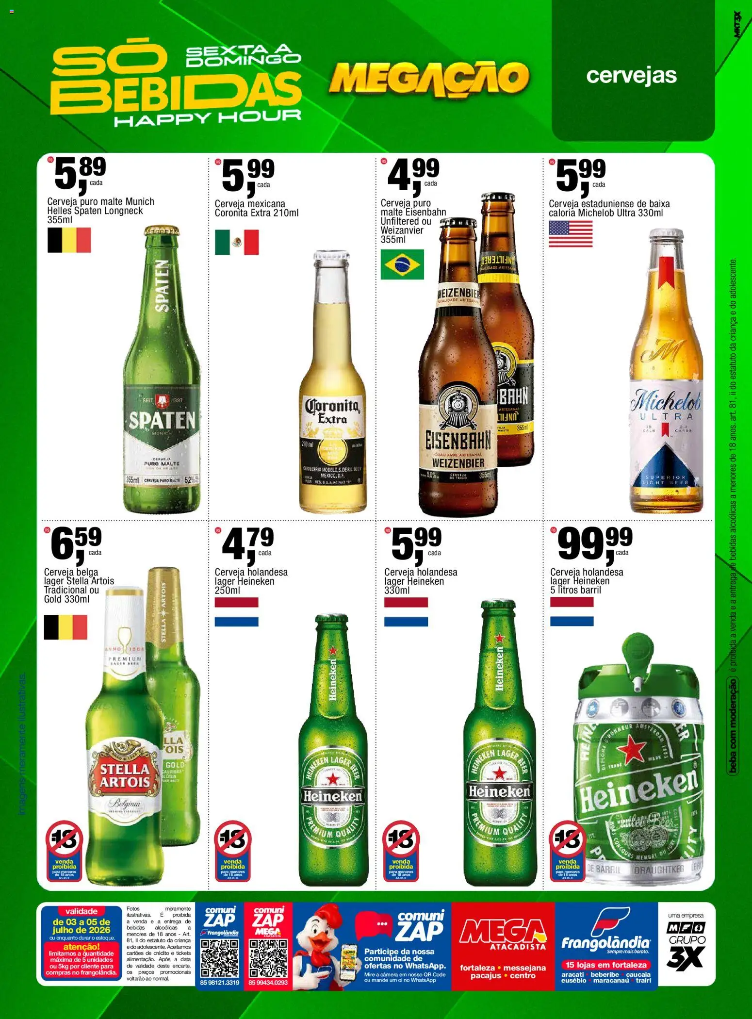 Frangolândia Folheto - válido de 03/07/2026 | Página: 10 | Produtos: Eisenbahn, Cerveja, Heineken, Câmera