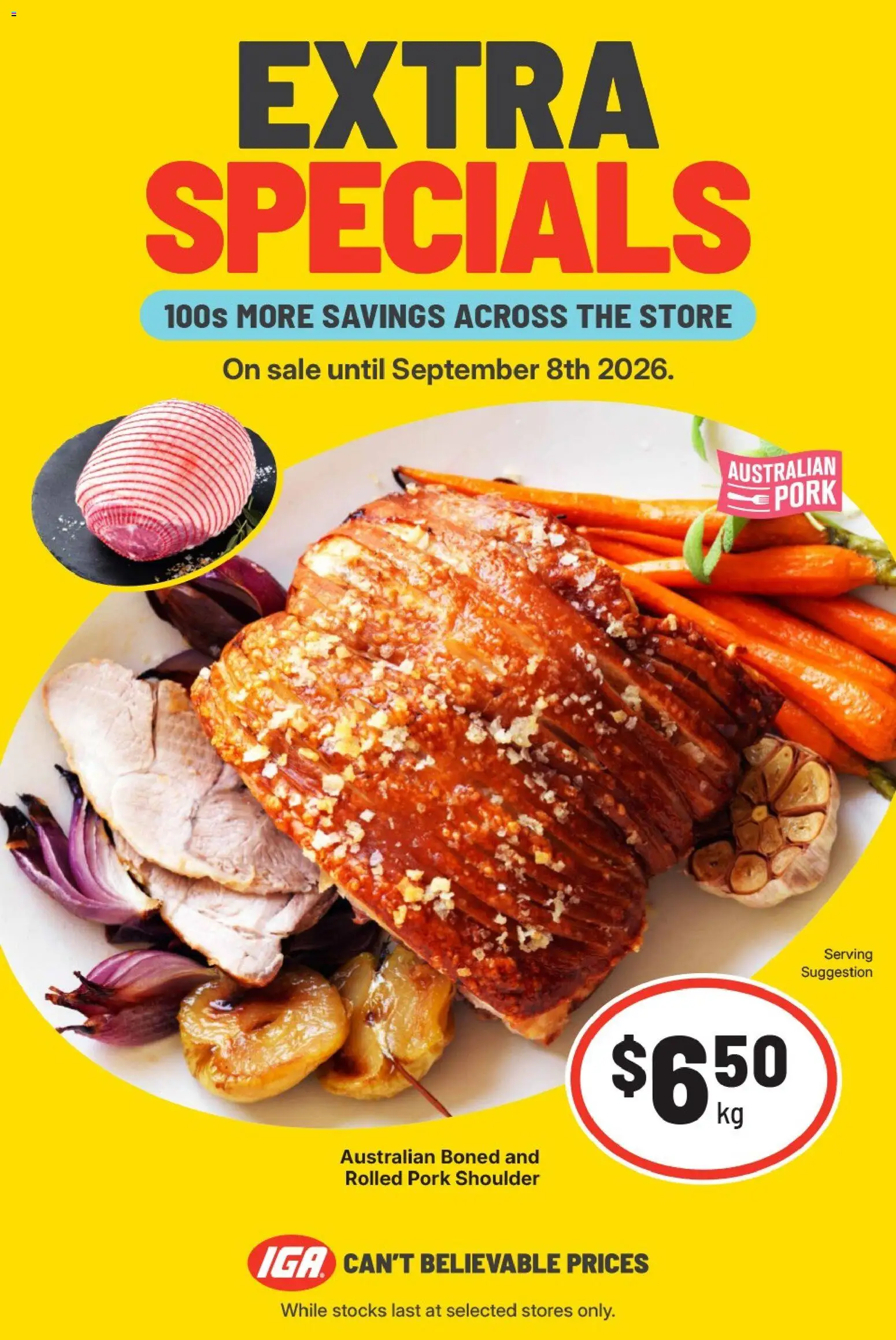 IGA catalogue - valid from 02/08/2026 | Page: 3 | Products: Pork, Pork shoulder