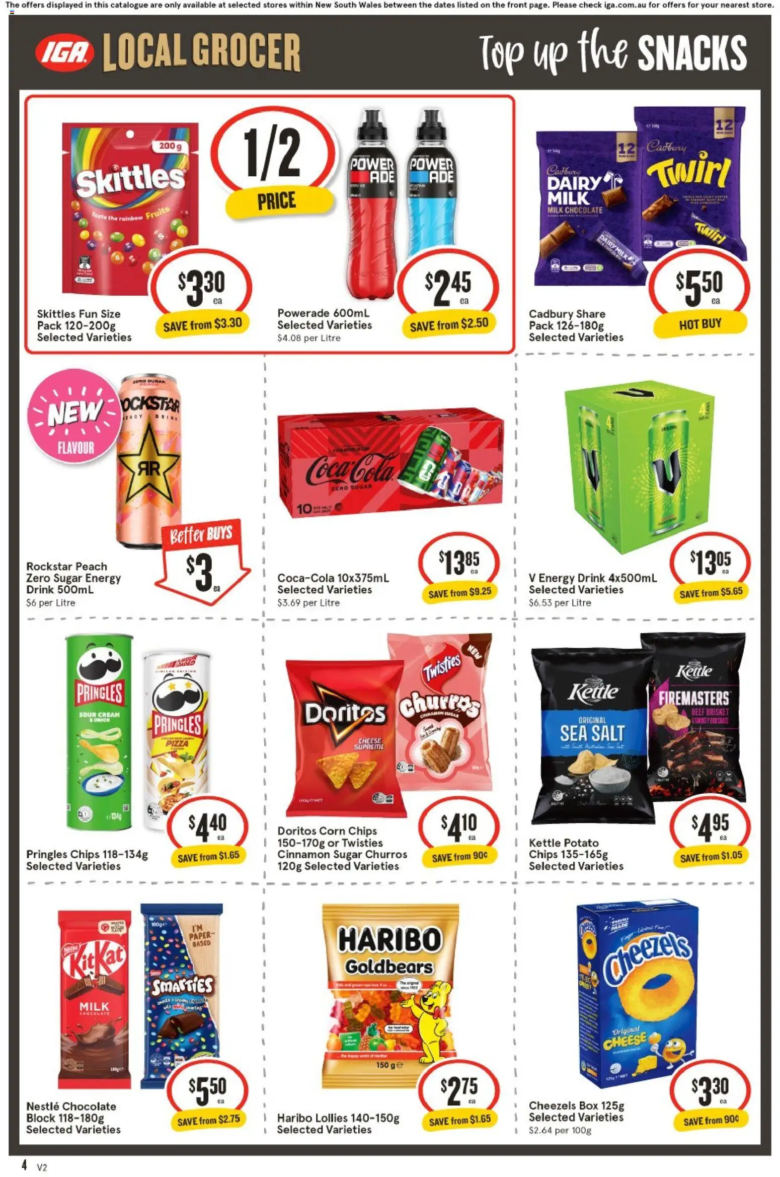 IGA catalogue - valid from 15/07/2026 | Page: 4 | Products: Cups, Capsicum, Tomatoes, Bed