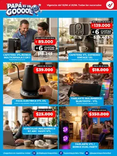 Vista previa Vital - Especial día del padre válido desde el 13.06.2026 | Página: 3 | Productos: Cafetera, Pava, Sobre, Parlante