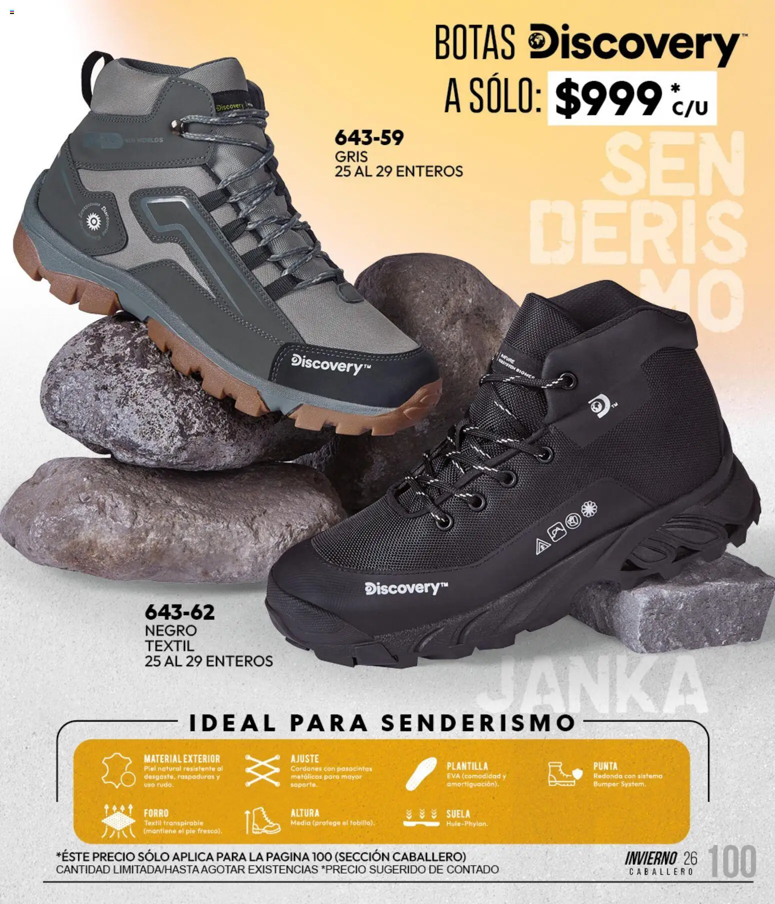 Nuevas ofertas de Cklass válidas en toda la República Mexicana desde el 11/09/2026. ¡Encuentra las mejores ofertas en Cklass catálogo Sportbrands Caballero Invierno! | Página: 115 | Productos: Botas, Cordones