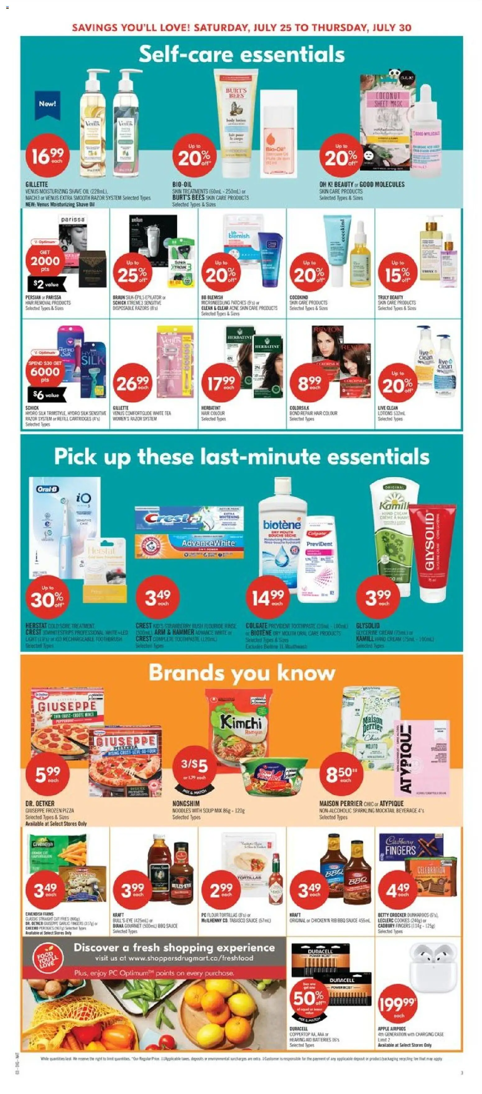 Shoppers flyer valid from Jul 24, 2026 | Page: 16 | Products: Tea, Cream, Case, Hand cream
