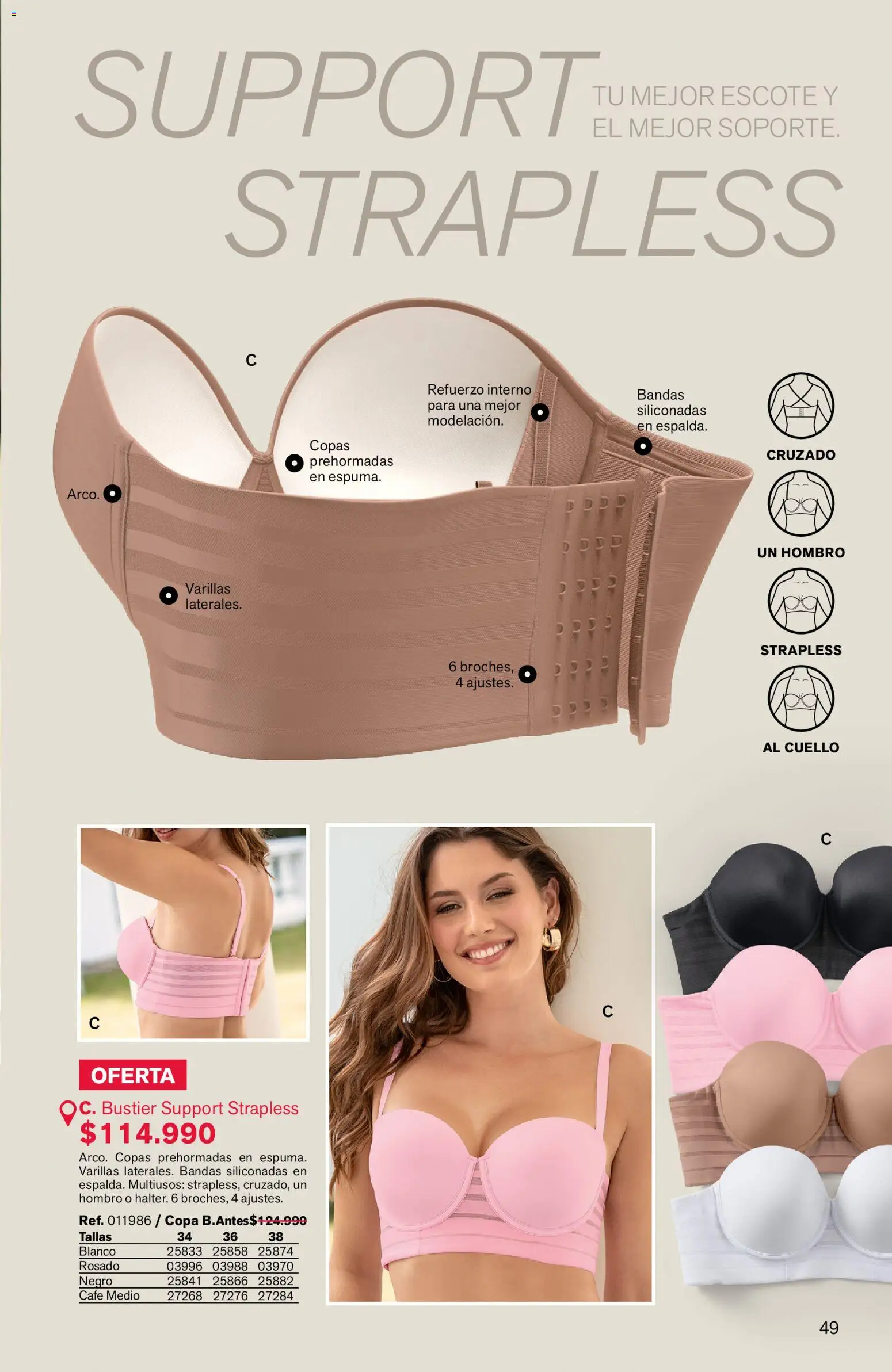 Leonisa revista - valida desde el 24/08/2026 | Página: 49 | Productos: Hombro, Cuello, Café