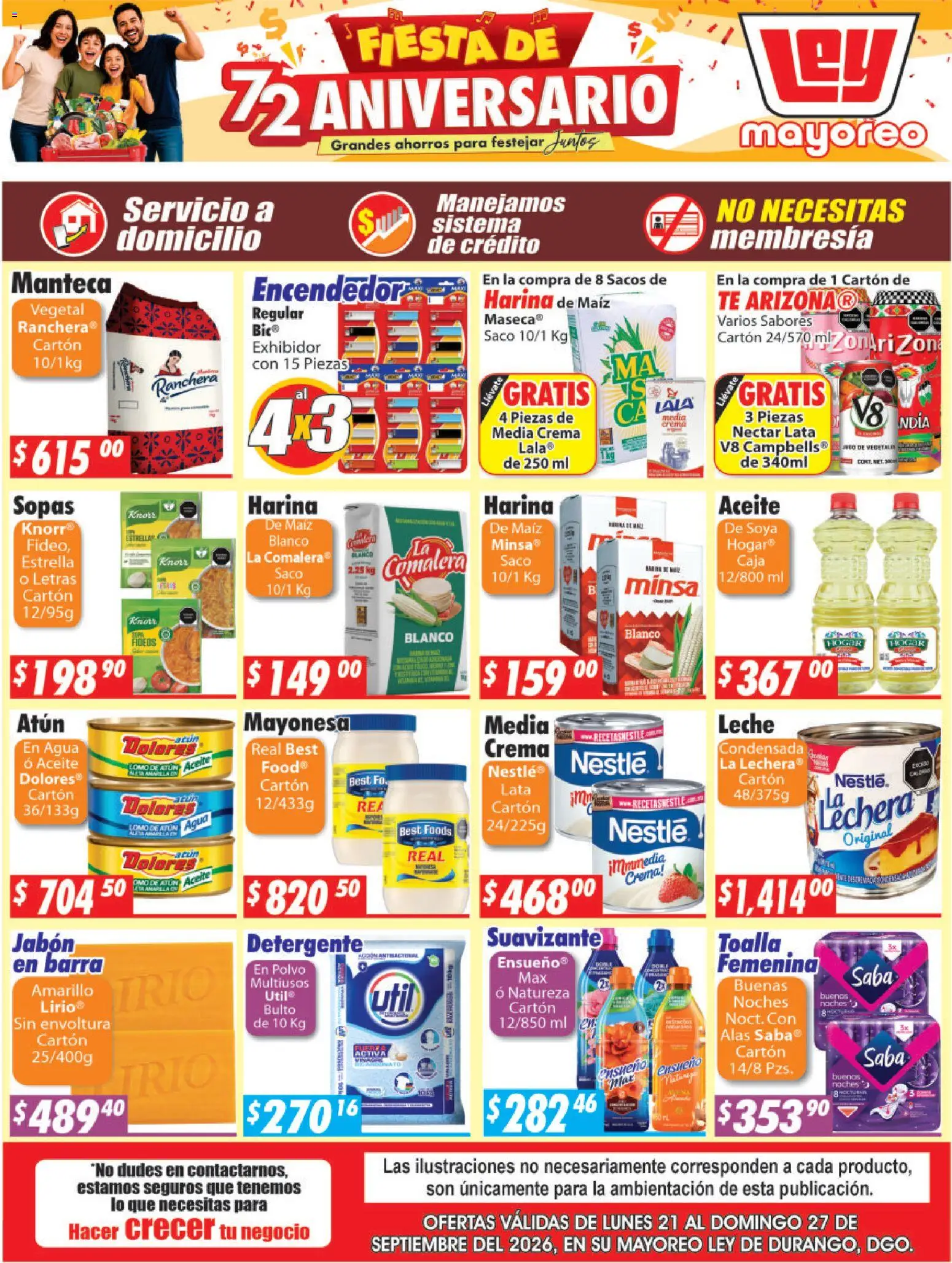Nuevas ofertas de Casa Ley válidas en toda la República Mexicana desde el 21/09/2026. ¡Encuentra las mejores ofertas en Casa Ley folleto Durango! | Página: 4 | Productos: Crema, Leche, Barra, Té
