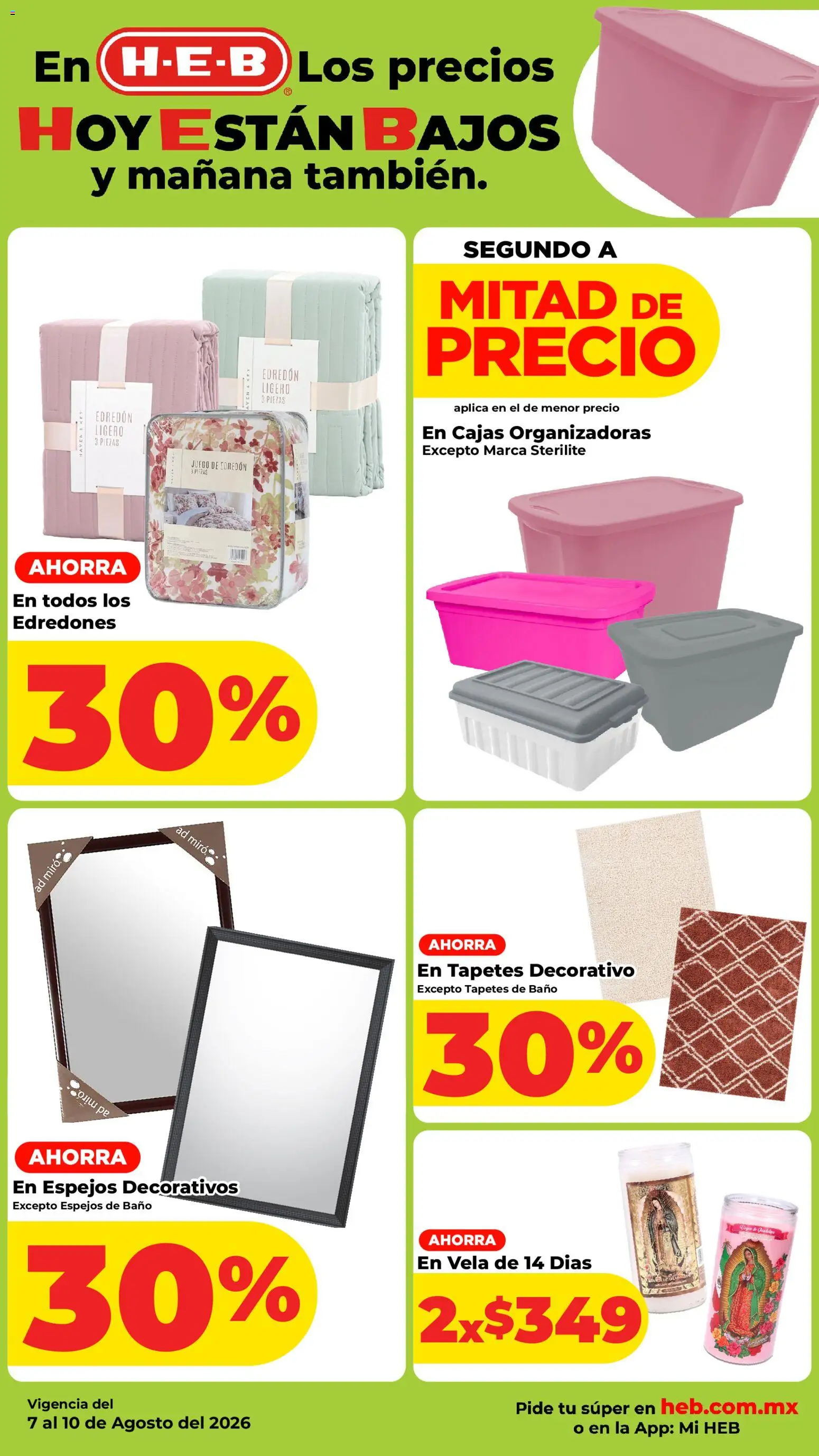 Nuevas ofertas de H-E-B válidas en toda la República Mexicana desde el 07/08/2026. ¡Encuentra las mejores ofertas en H-E-B folleto! | Página: 18 | Productos: Juego, Vela, Baño