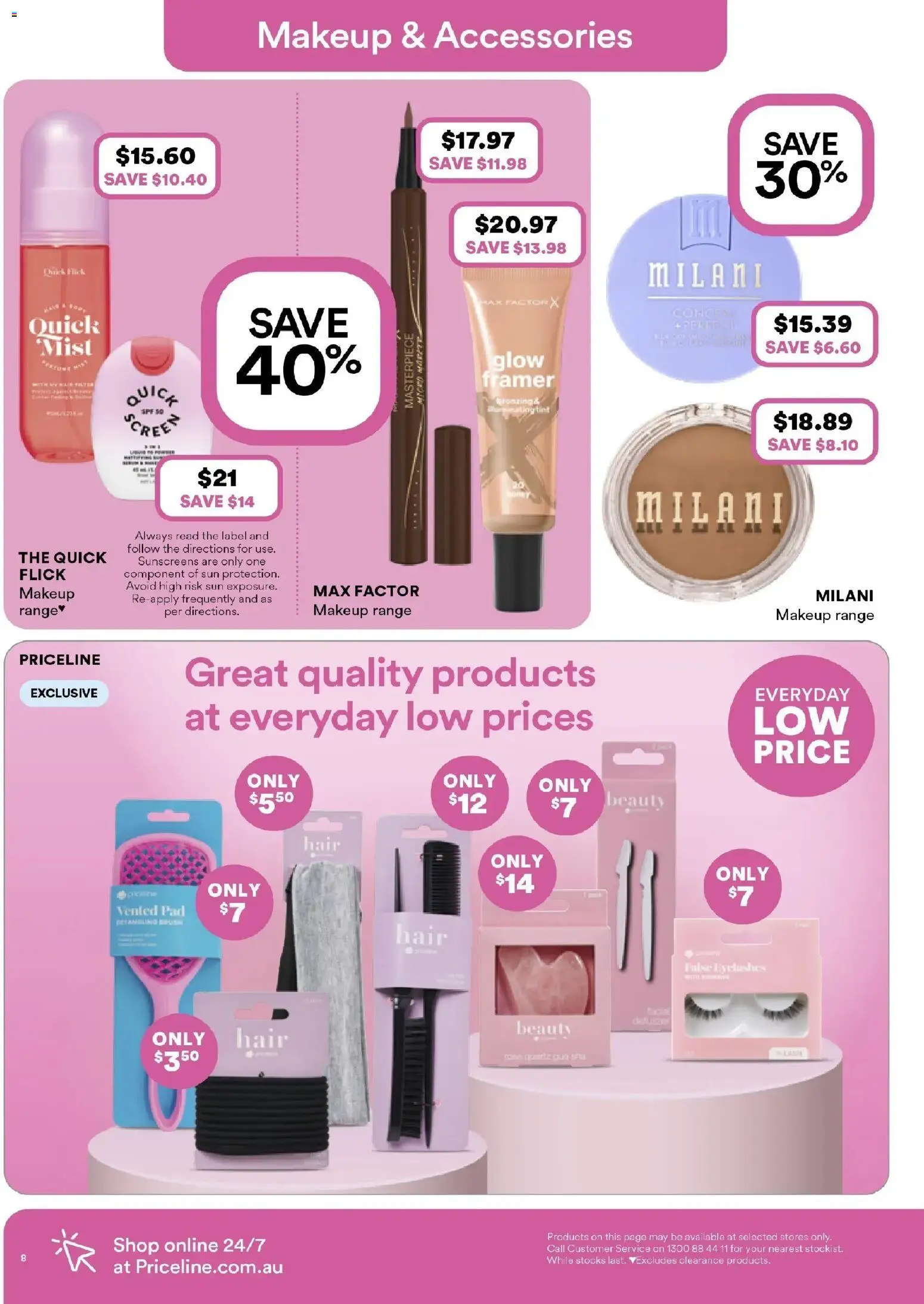 Priceline Pharmacy catalogue - valid from 19.02.2026 | Page: 8 | Products: Makeup, Accessories
