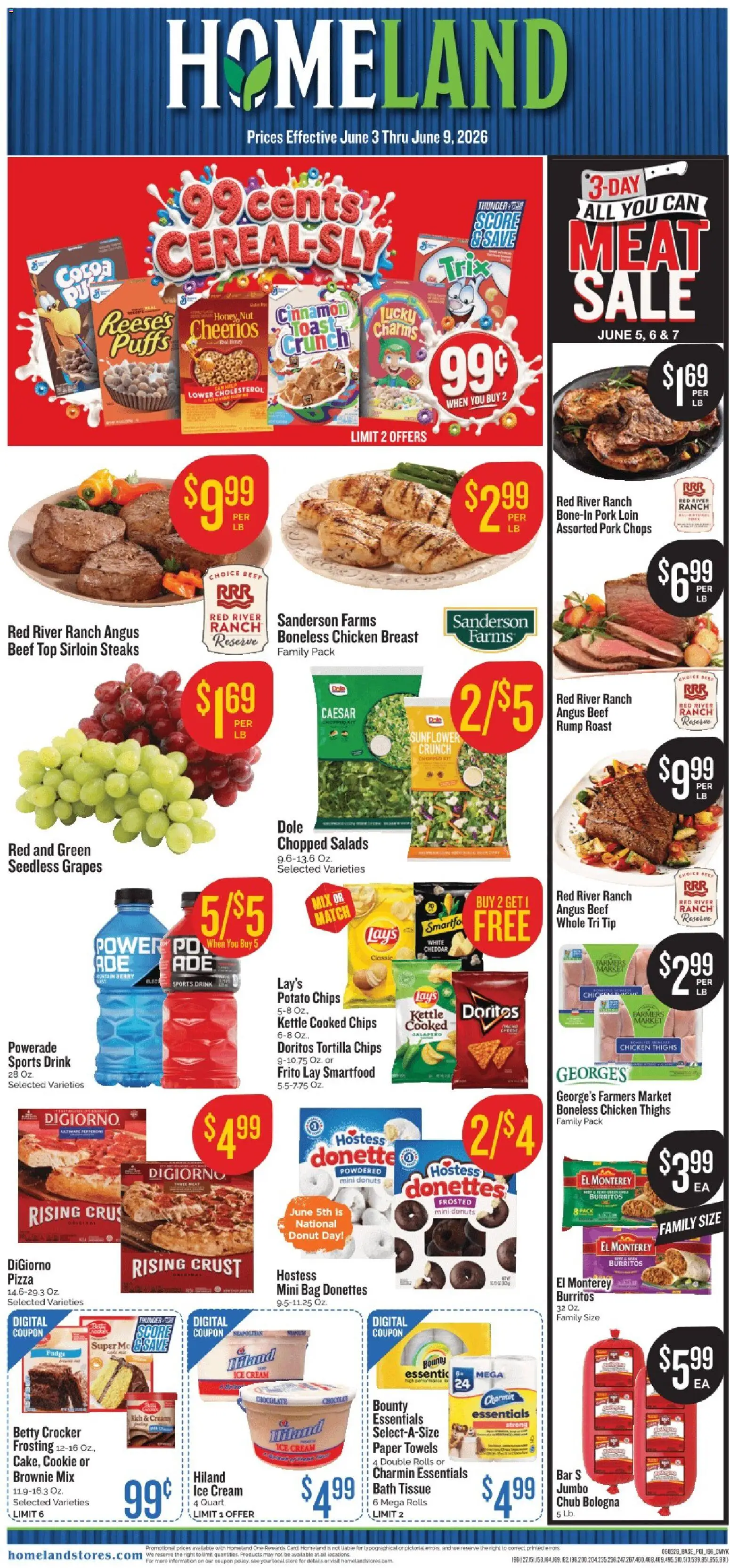 Homeland Weekly Ad - valid from 03.06.2026 | Page: 1 | Products: Bath, Chocolate, Ice cream, Kettle