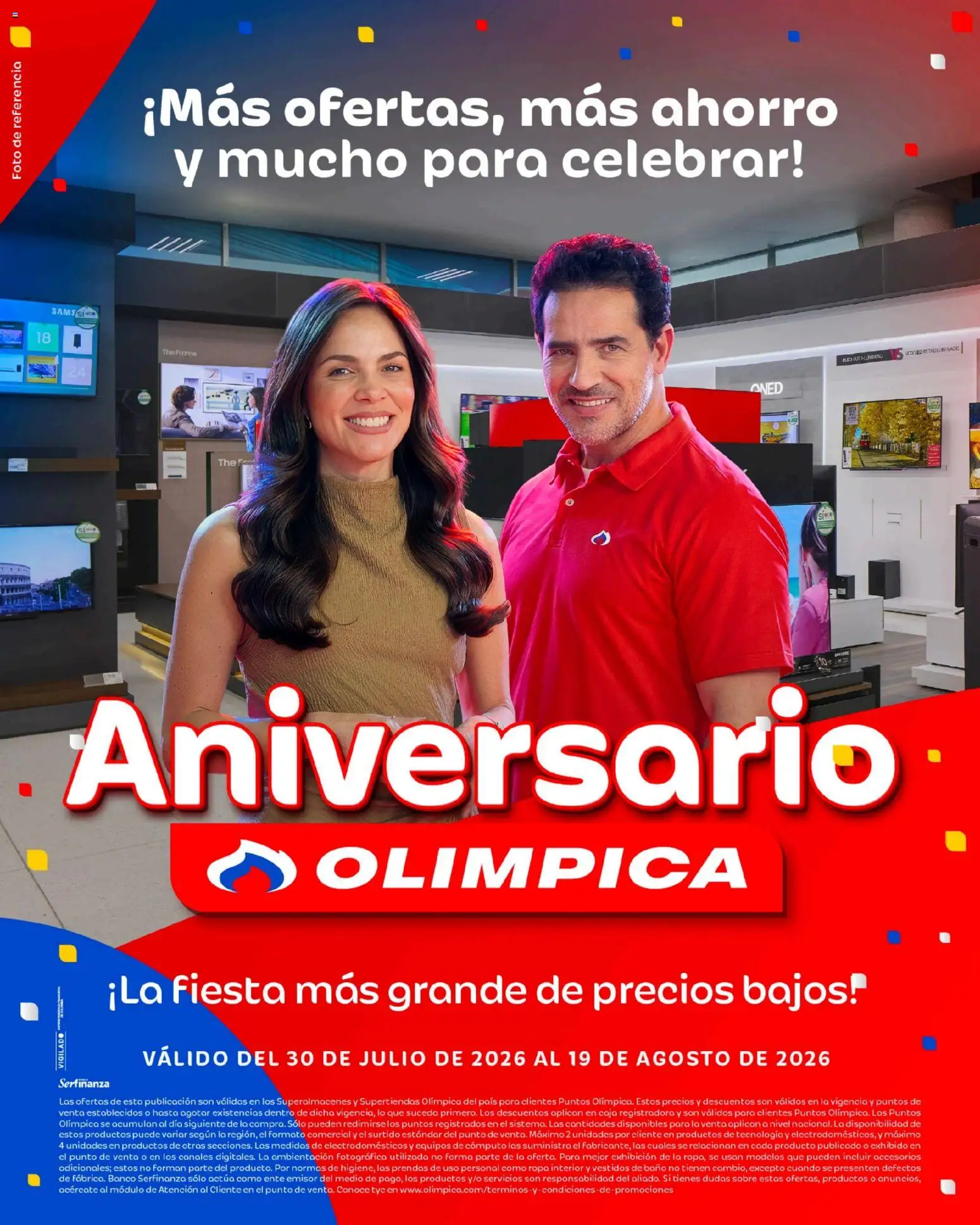Olímpica revista - valida desde el 30/07/2026 | Página: 1 | Productos: Banco, Caja, Baño, Ropa