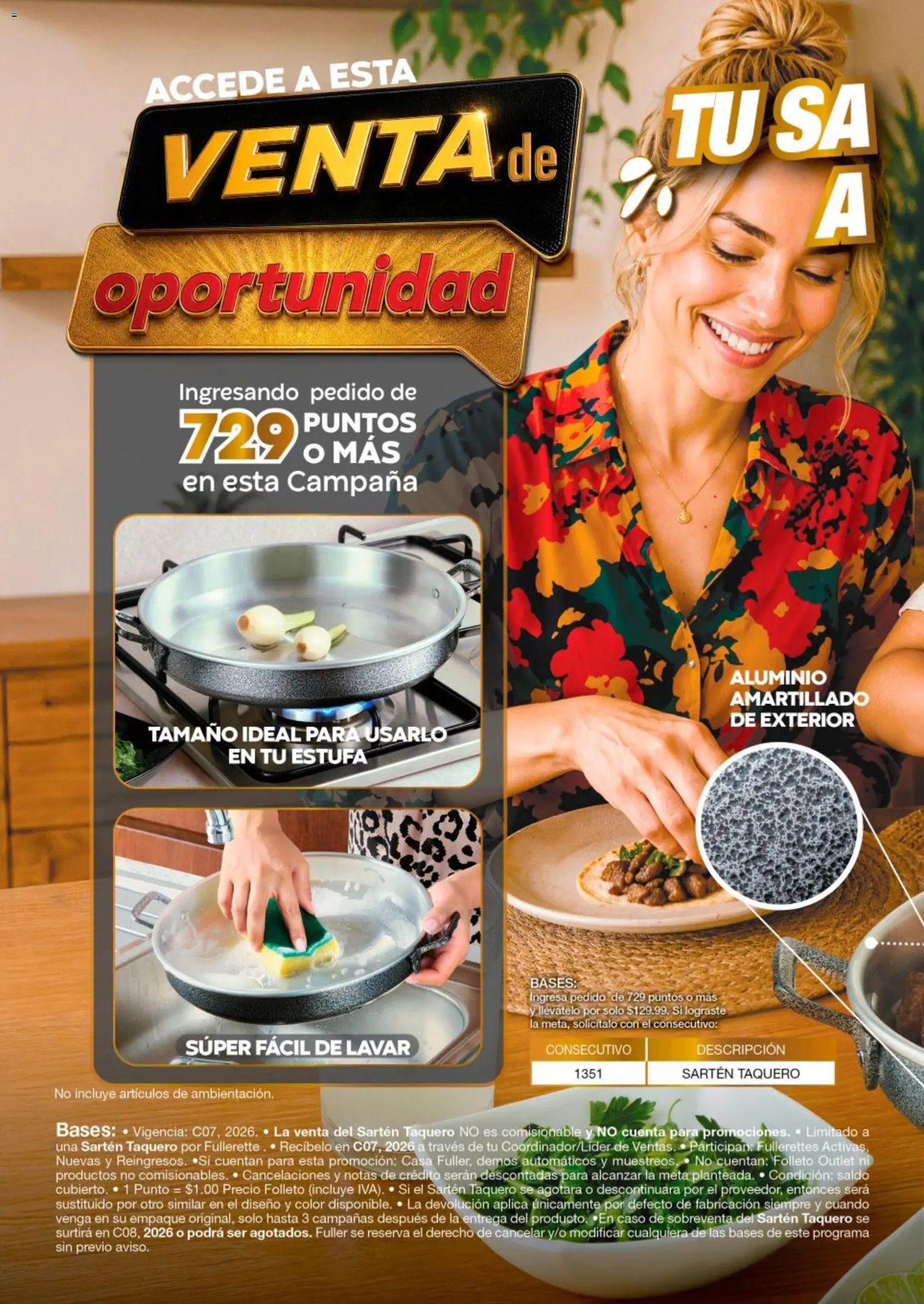 Nuevas ofertas de Fuller válidas en toda la República Mexicana desde el 08/07/2026. ¡Encuentra las mejores ofertas en Fuller Gana Más 7 2026! | Página: 42 | Productos: Sartén, Campana