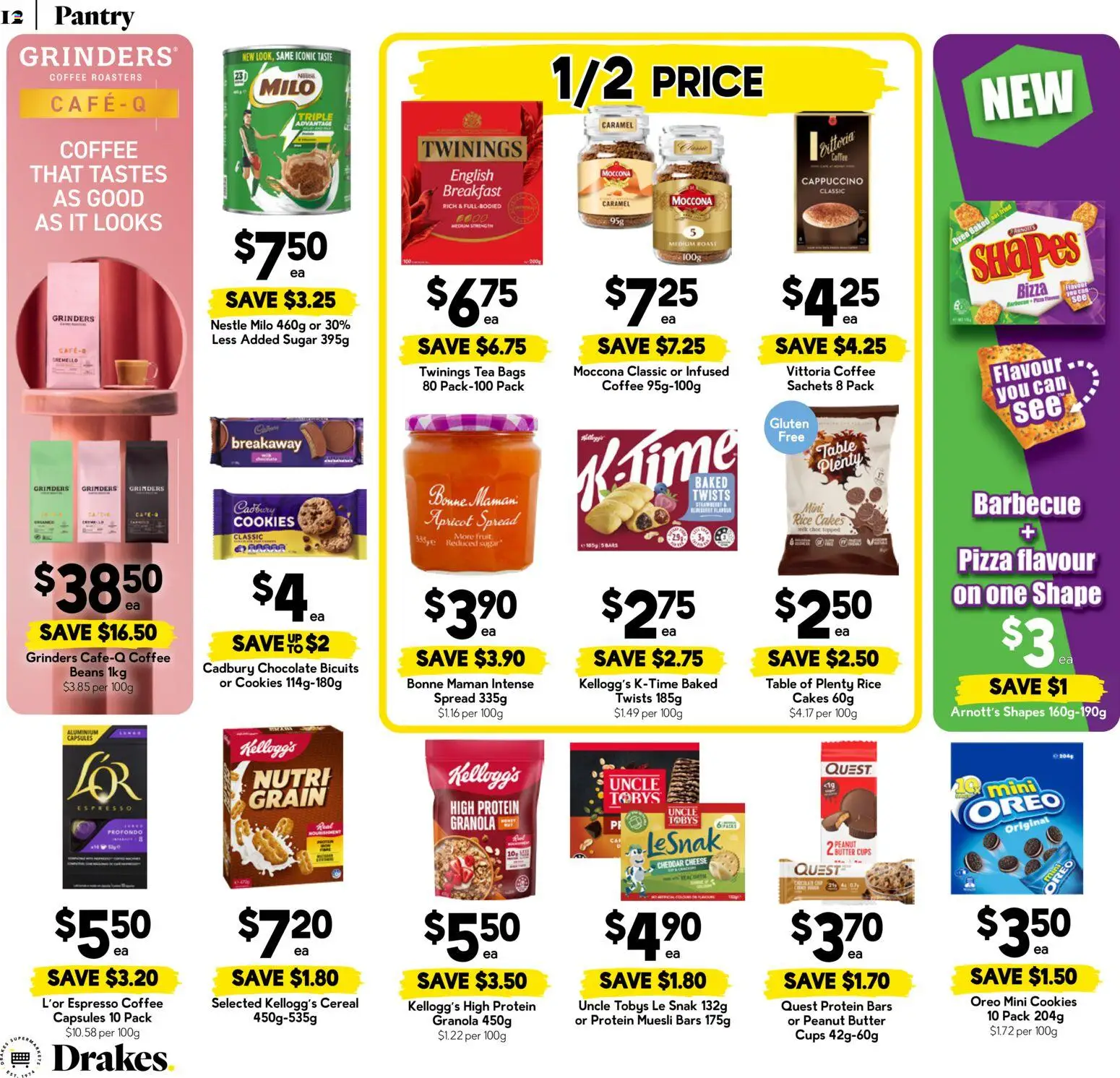 Drakes catalogue - valid from 12/08/2026 | Page: 12 | Products: Protein, Tea, Fruit, Cookies