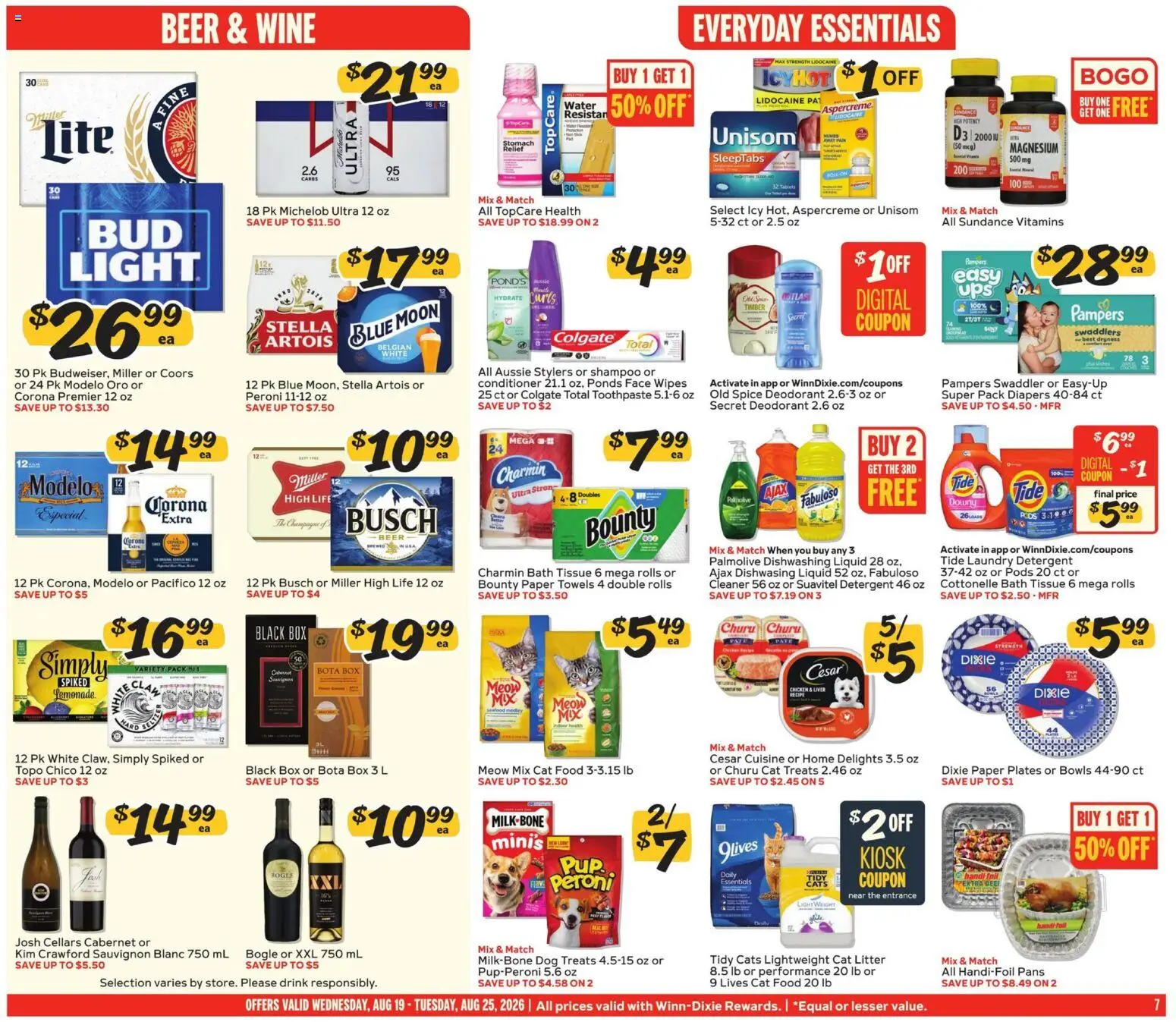 Winn Dixie Weekly Ad - valid from 08/19/2026 | Page: 7 | Products: Box, Conditioner, Chicken, Weight