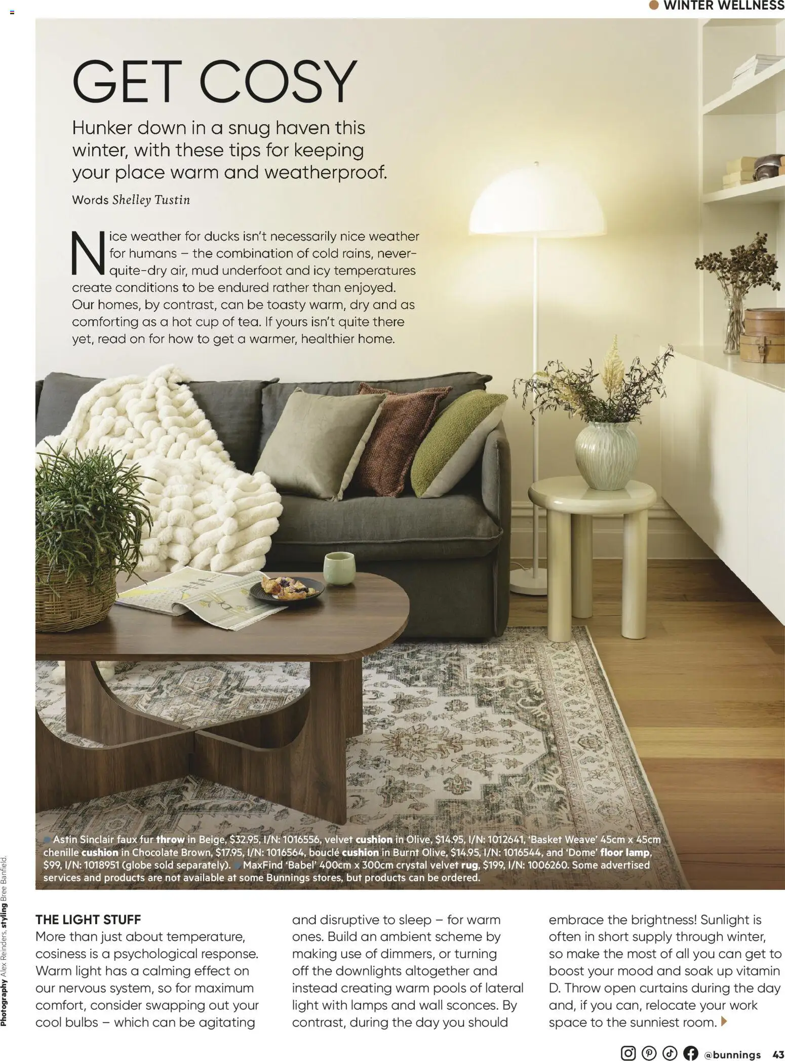 Bunnings Warehouse catalogue - valid from 01.05.2026 | Page: 43 | Products: Cushion, Fur, Light, Chocolate