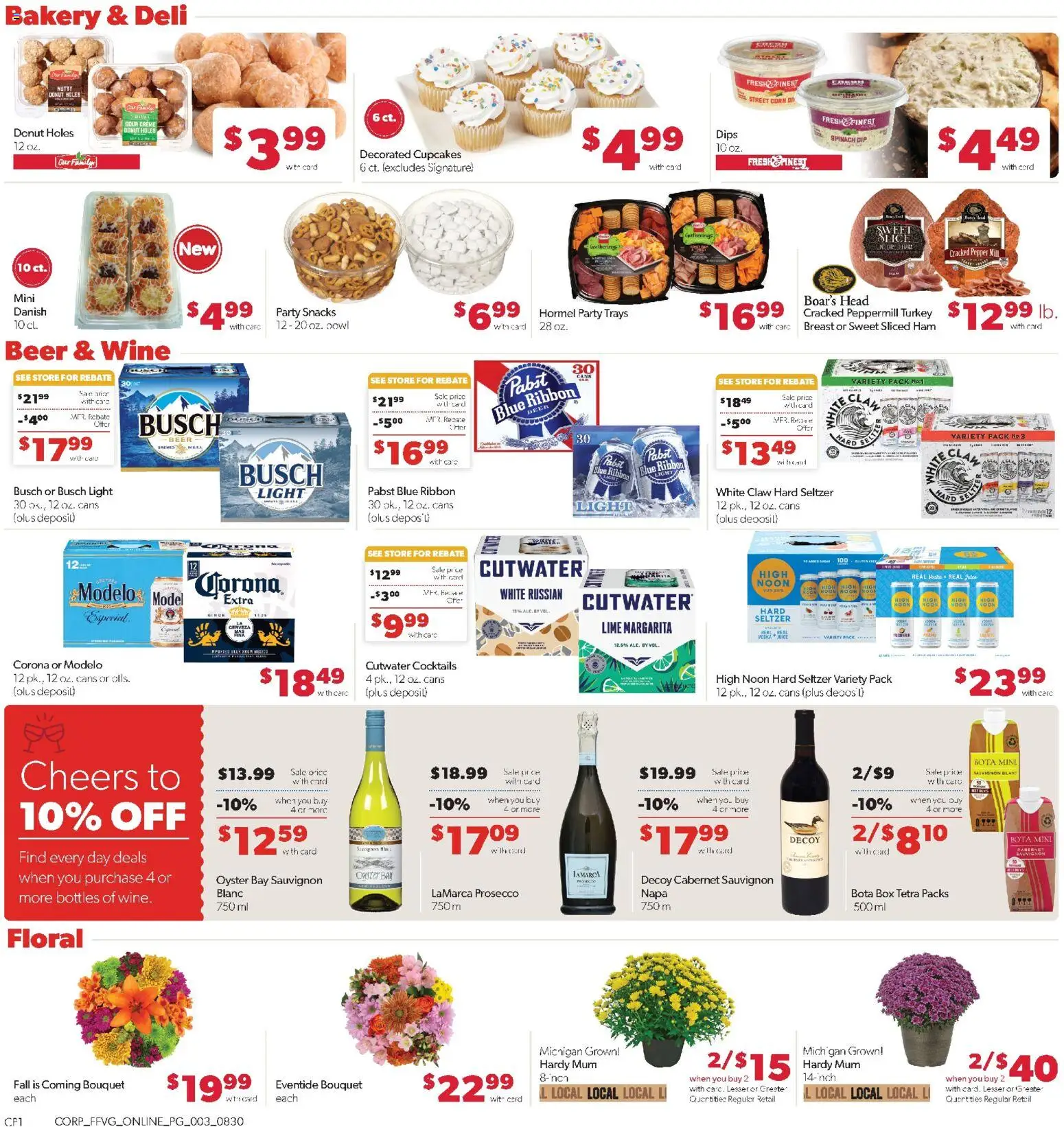 Family Fare Weekly Ad - valid from 08/30/2026 | Page: 9 | Products: Spinach, Turkey, Juice, Prosecco