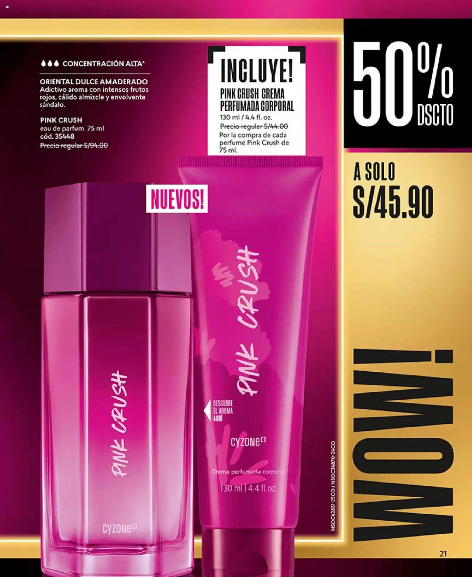 Catálogo CyZone válido desde 04.04.2026 | Página: 21 | Productos: Crema, Perfume
