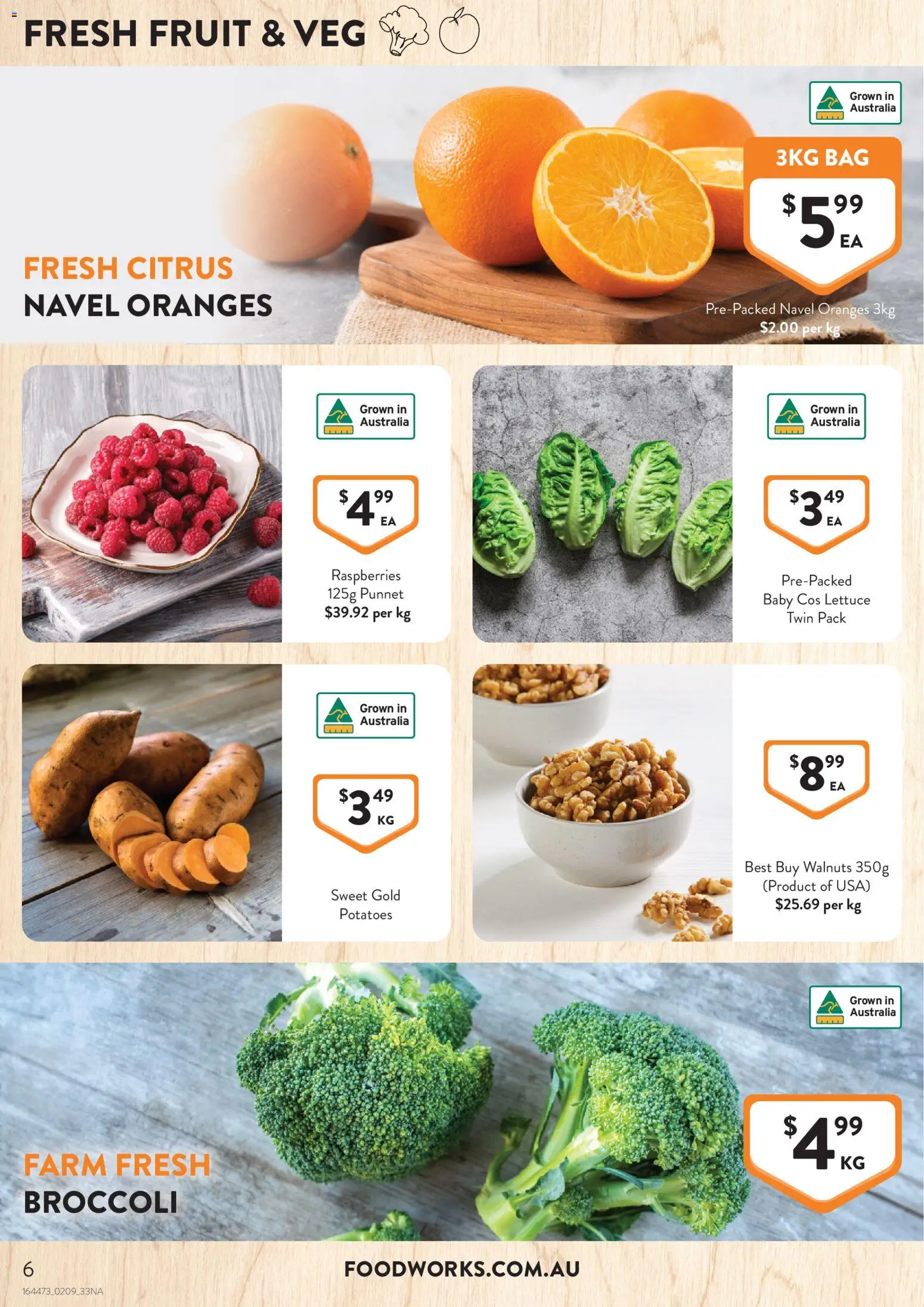 Foodworks catalogue - valid from 02/09/2026 | Page: 6 | Products: Walnuts, Oranges, Fruit, Citrus