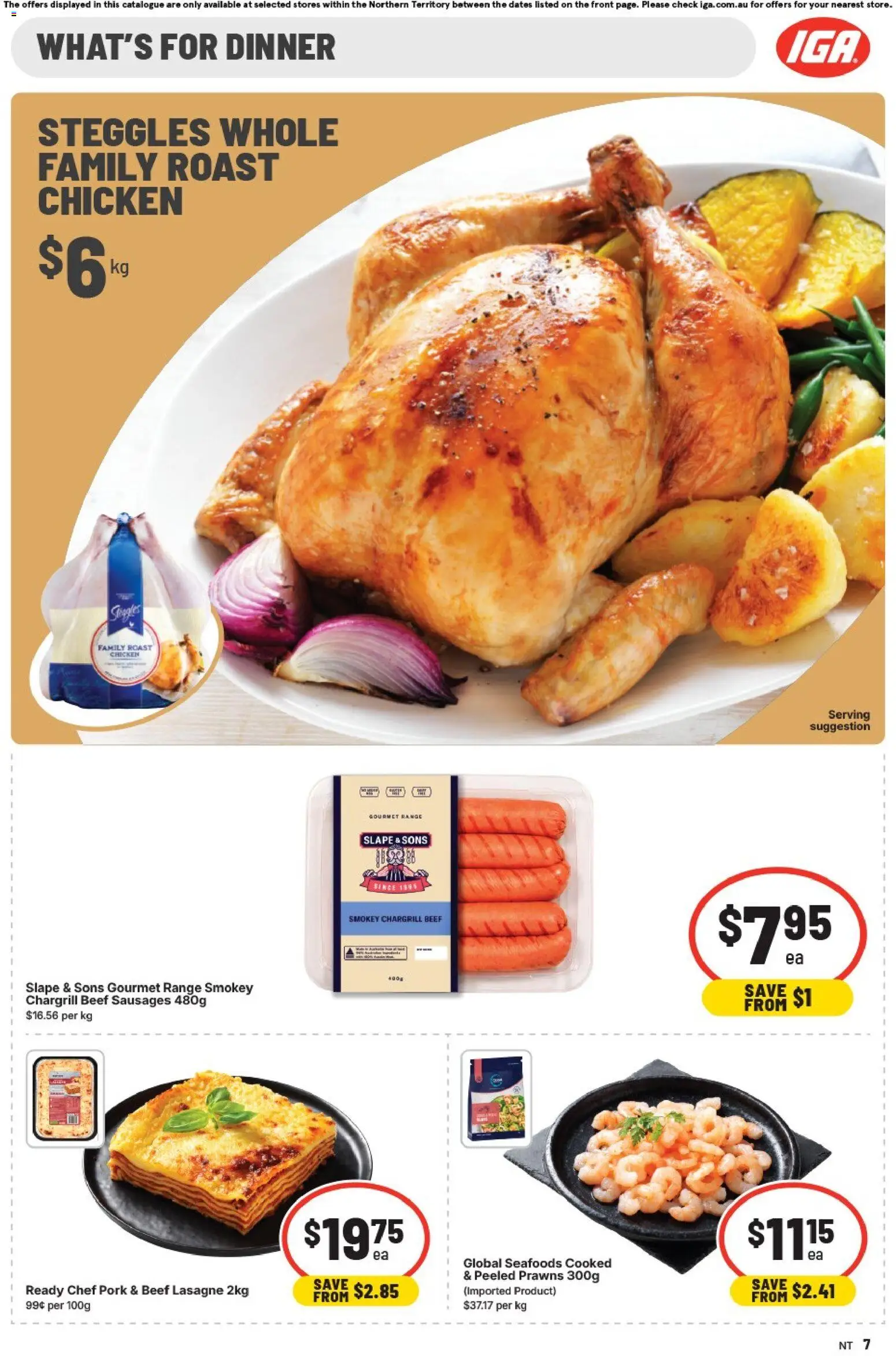 IGA catalogue - valid from 20.05.2026 | Page: 8 | Products: Chicken, Pork, Beef, Prawns